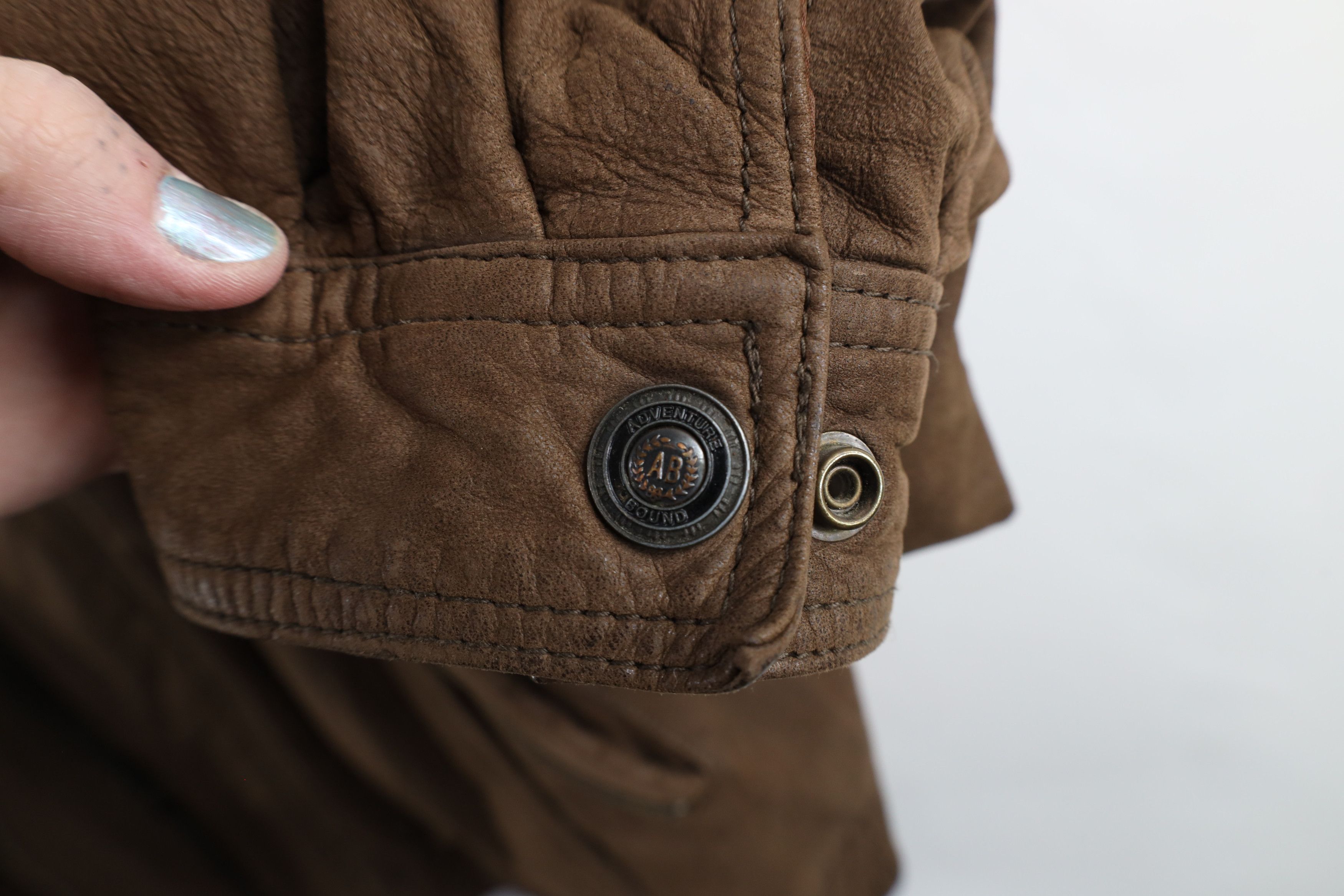 Vintage Vintage 90s Streetwear Suede Leather Flight Bomber Jacket Size US XXL / EU 58 / 5 - 8 Thumbnail