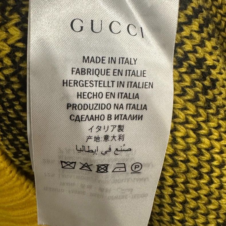 Gucci Gucci Bat pattern yellow wool sweater Size US XS / EU 42 / 0 - 6 Thumbnail