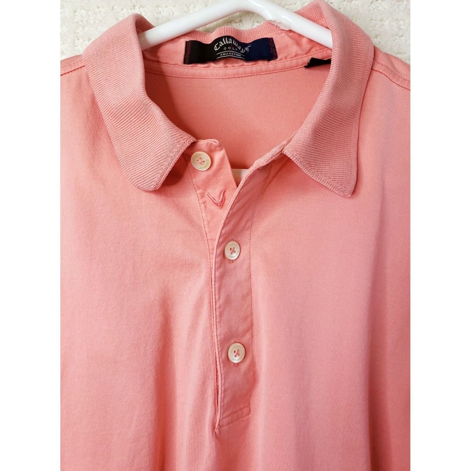 Callaway CALLAWAY Mens Golf Shirt L Large Pink Short Sleeve Polyester Size US L / EU 52-54 / 3 - 2 Thumbnail