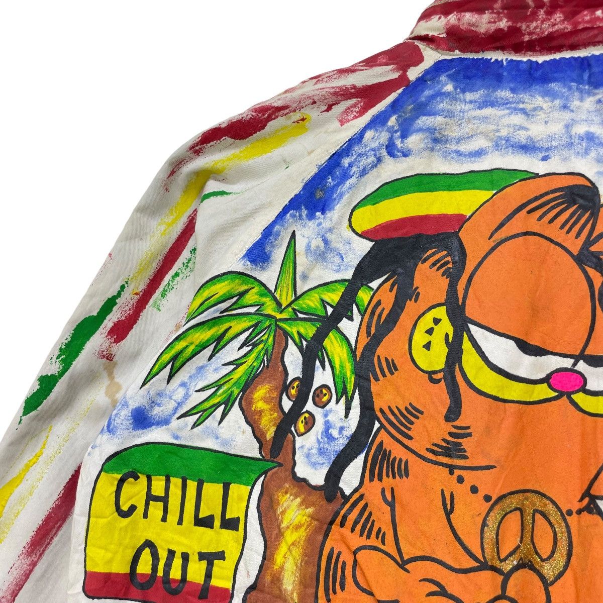 Handmade Custom Made Garfield Rastafari Bob Marley Jacket Size M / US 6-8 / IT 42-44 - 12 Thumbnail