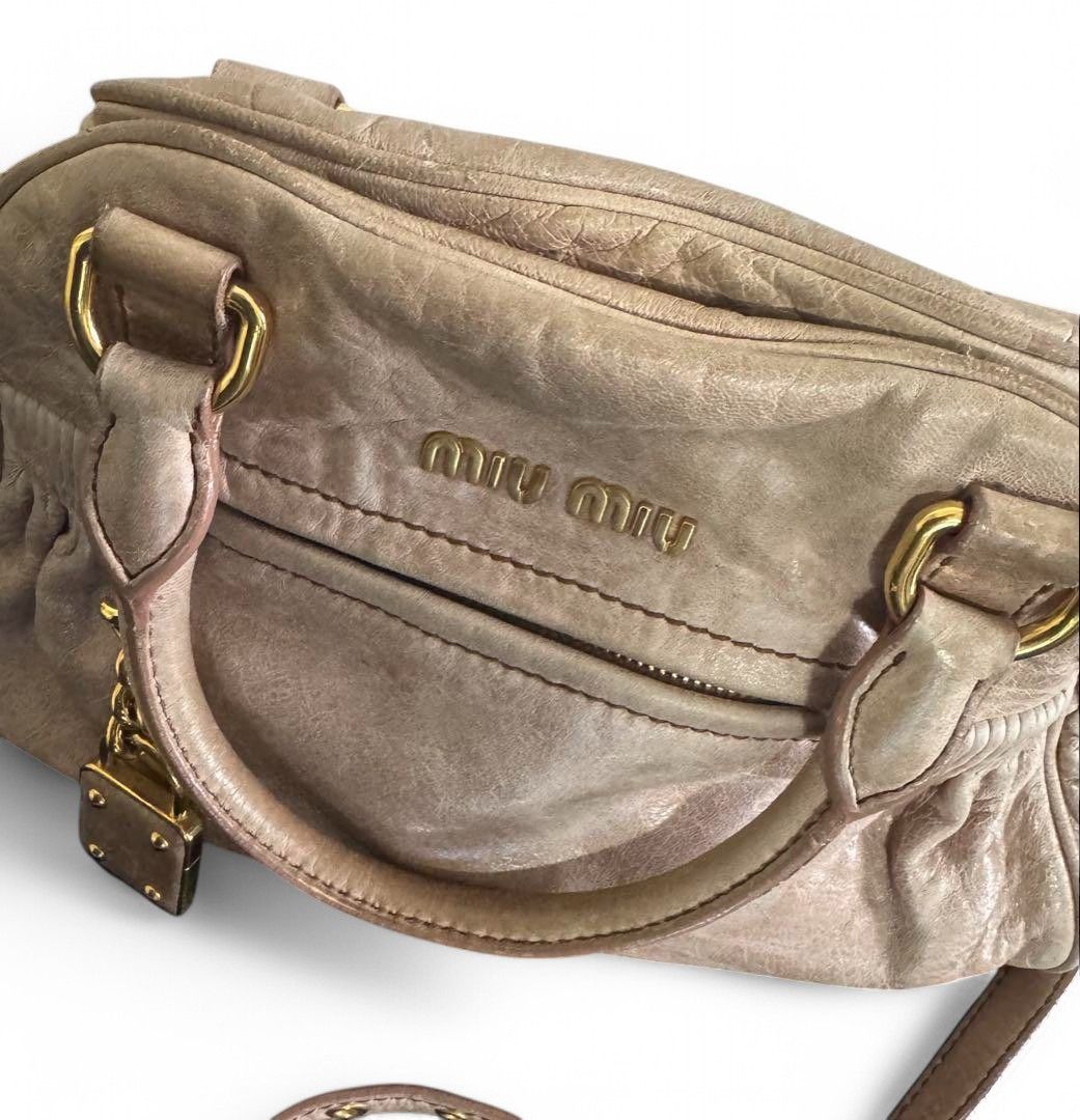 Miu Miu Miu Miu - Brown Handbag Shoulder Bag Leather Gold Hardware Size ONE SIZE - 4 Thumbnail