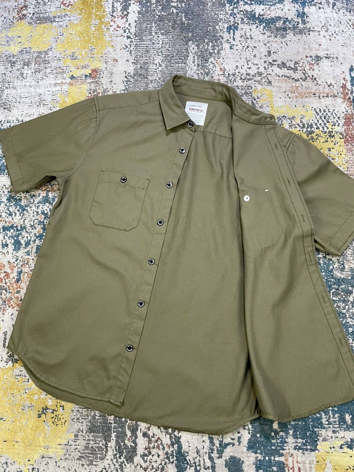 Smith's American Smith’s American Olive Green Twill Work Shirt Size US M / EU 48-50 / 2 - 10 Thumbnail