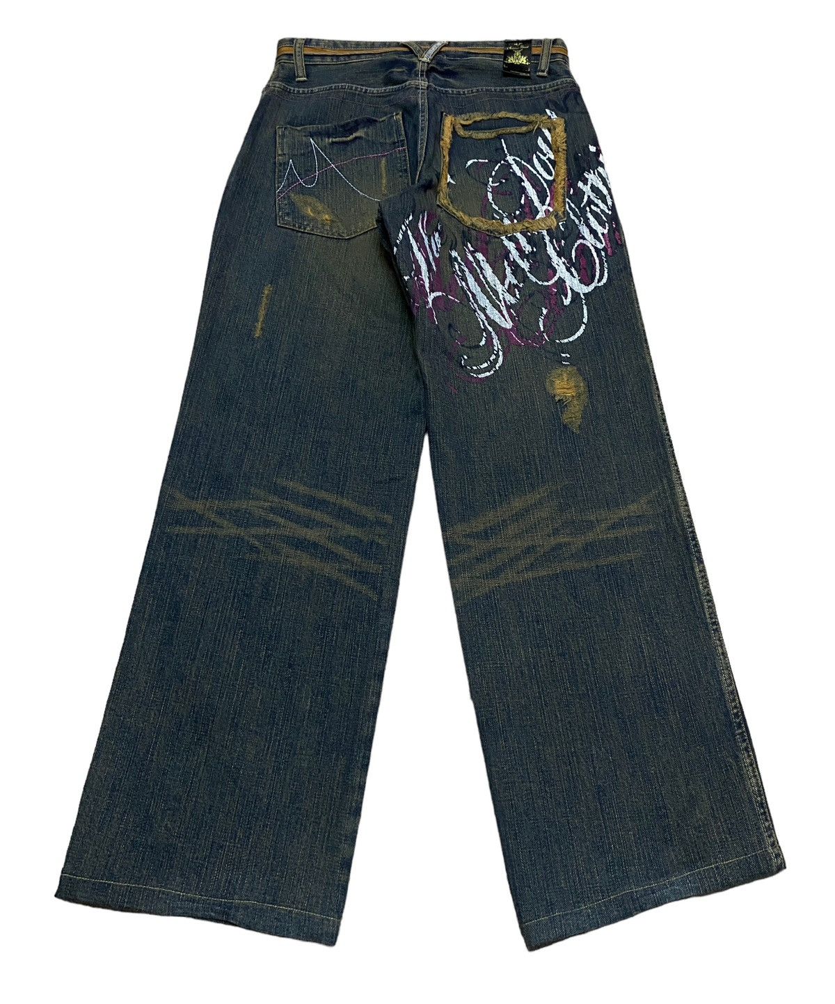 Vintage Rare Design Vintage Brand Meltdown Flared Baggy Jeans 