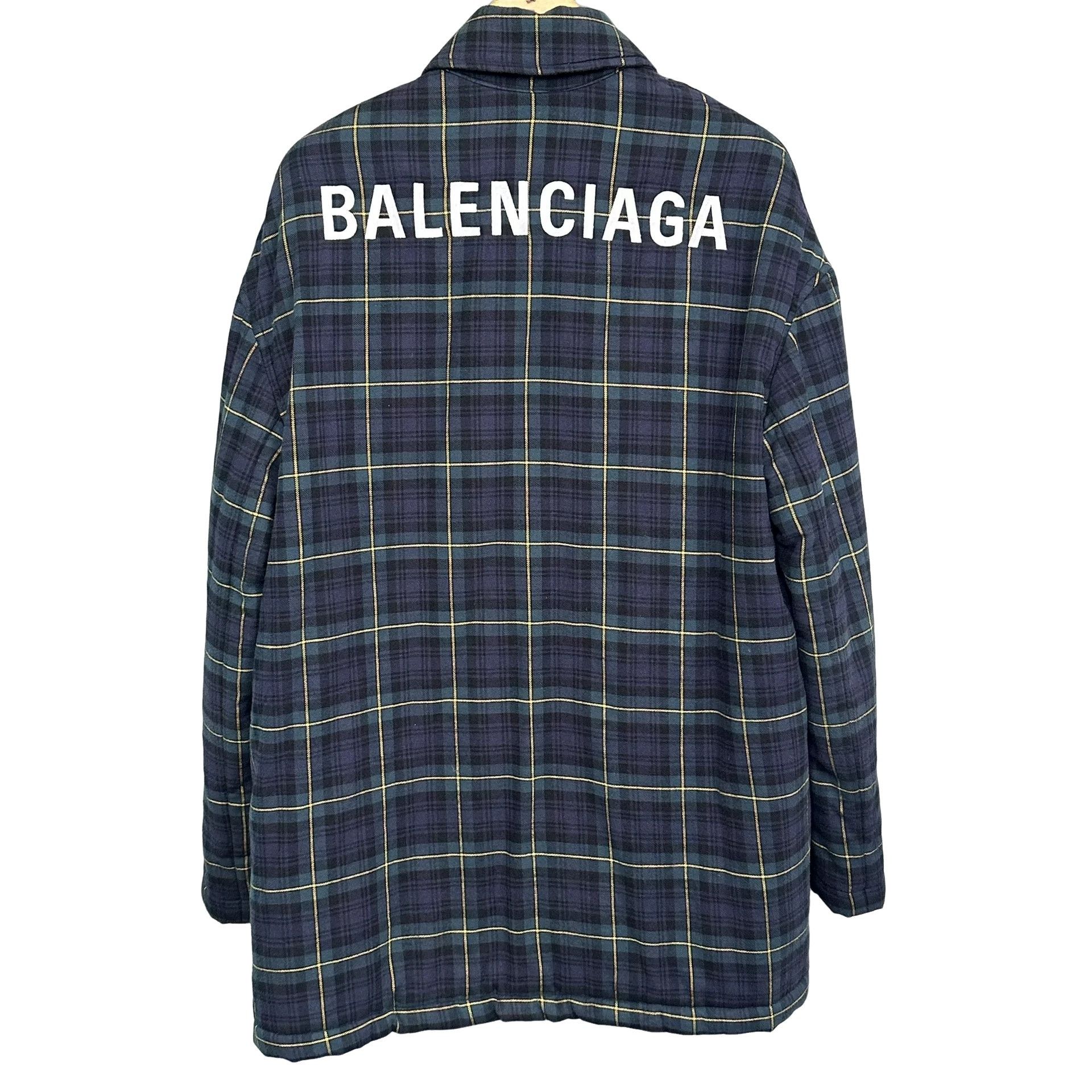 Balenciaga Balenciaga Plaid Logo Back Shirt 44 Size US S / EU 44-46 / 1 - 1 Thumbnail