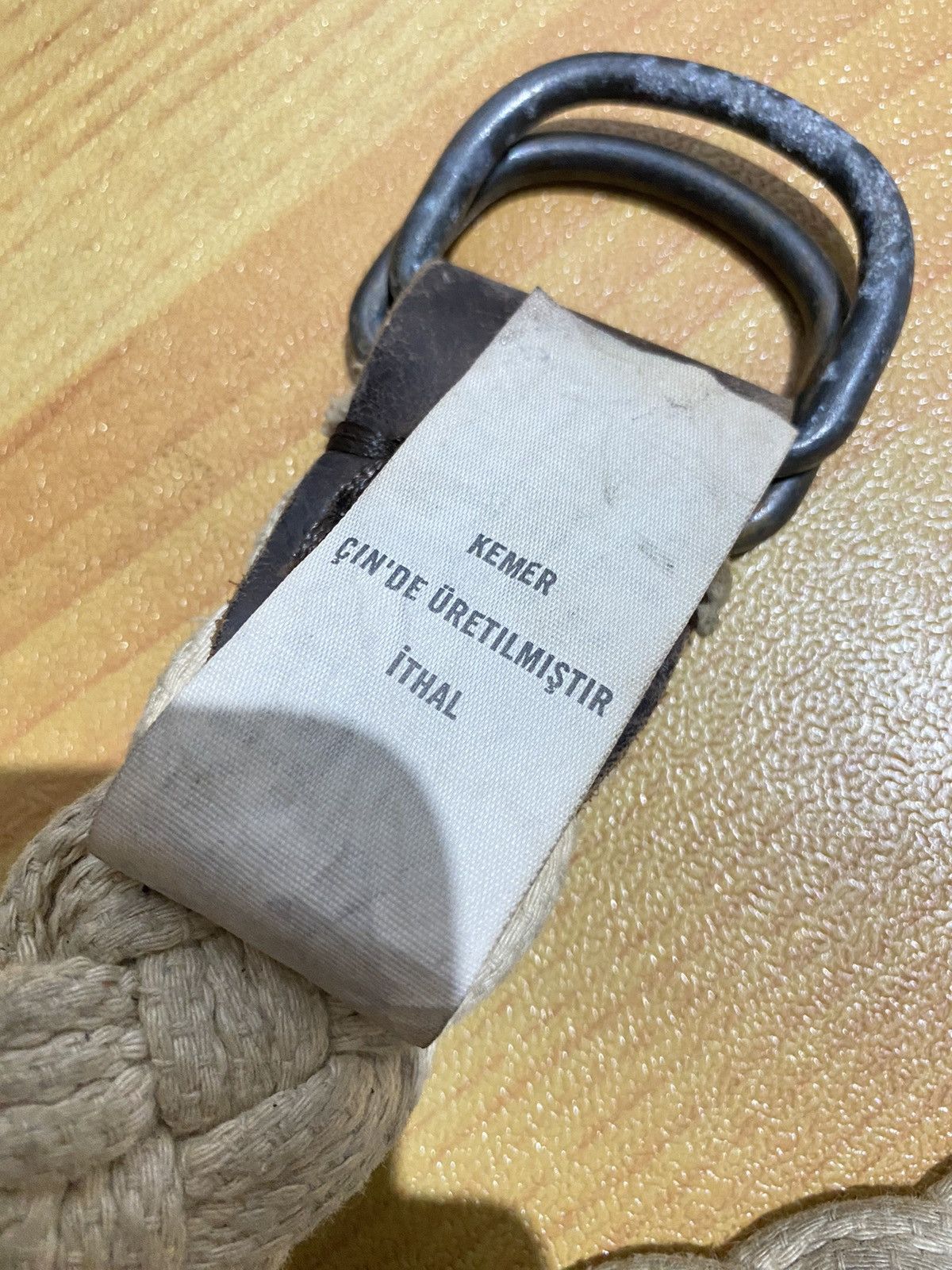 Abercrombie & Fitch × If Six Was Nine × Vintage Abercrombie & Fitch White Braided Belt Moose Logo Leathers Size ONE SIZE - 4 Thumbnail