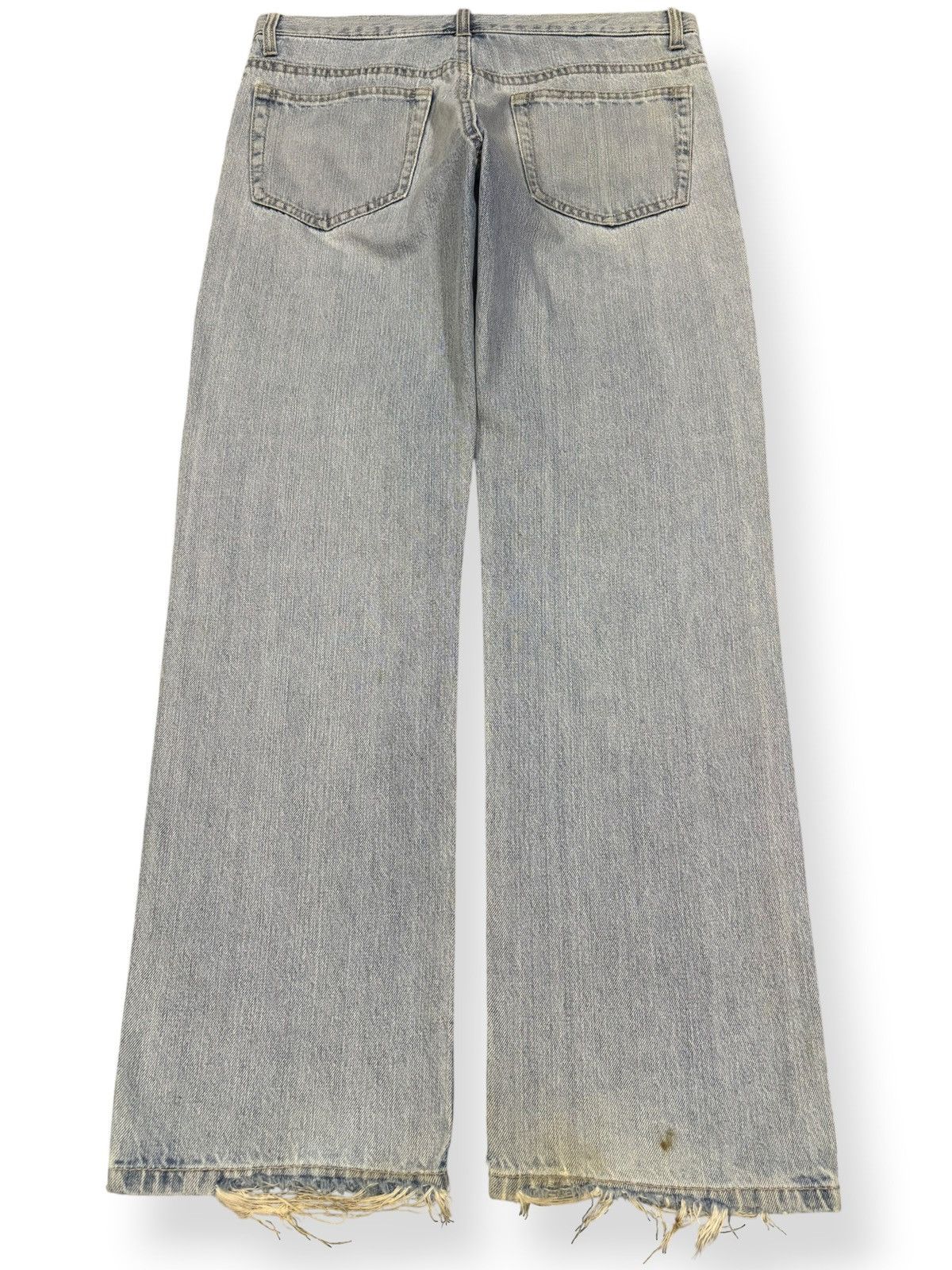 Japanese Brand Vintage Japanese Brand Light Blue Wash Distressed Jeans Size US 34 / EU 50 - 2 Thumbnail