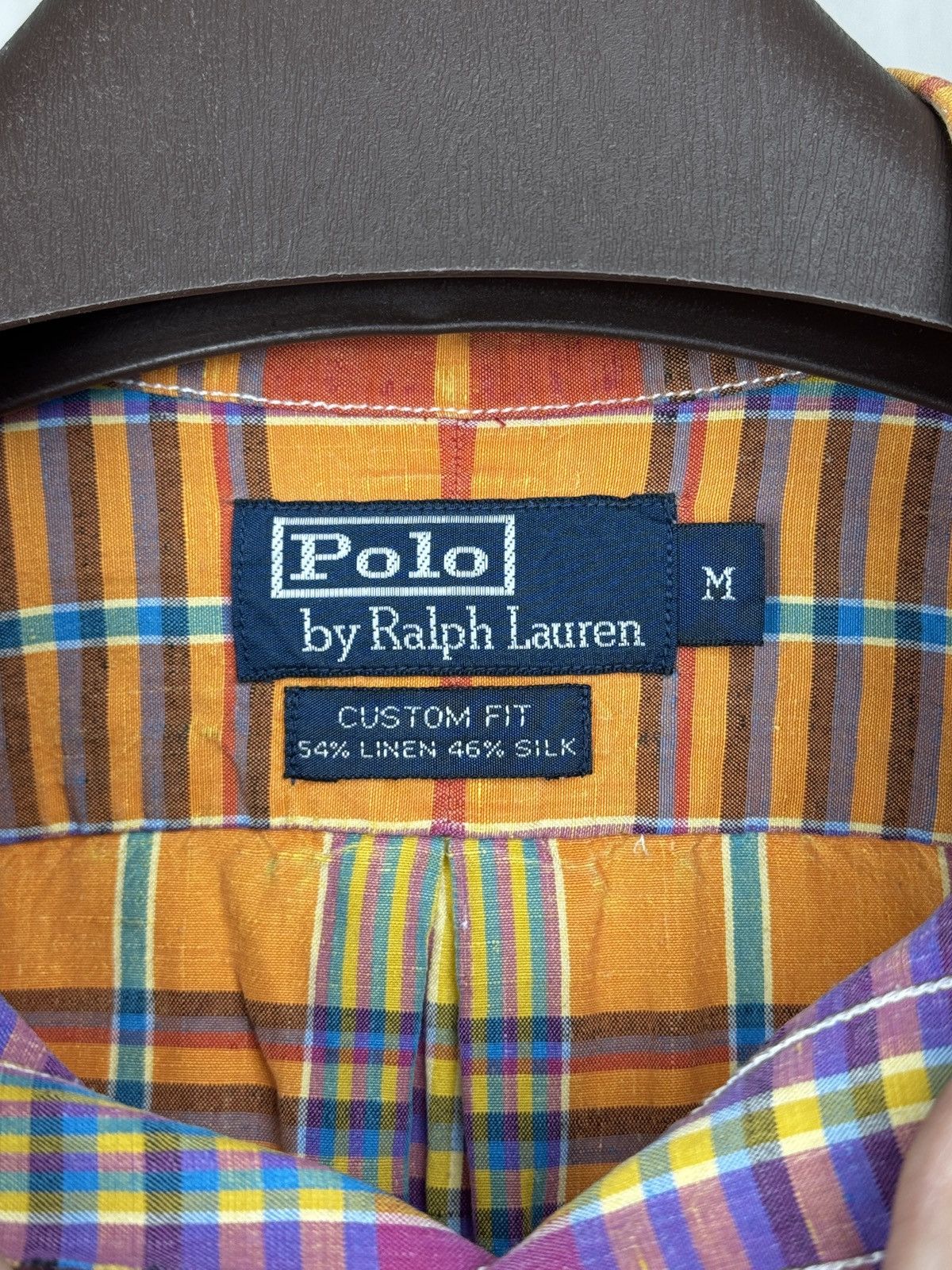 Polo Ralph Lauren Ralph Lauren Shirt Mens Madras Plaid Linen Silk Custom Fit M Size US M / EU 48-50 / 2 - 9 Thumbnail