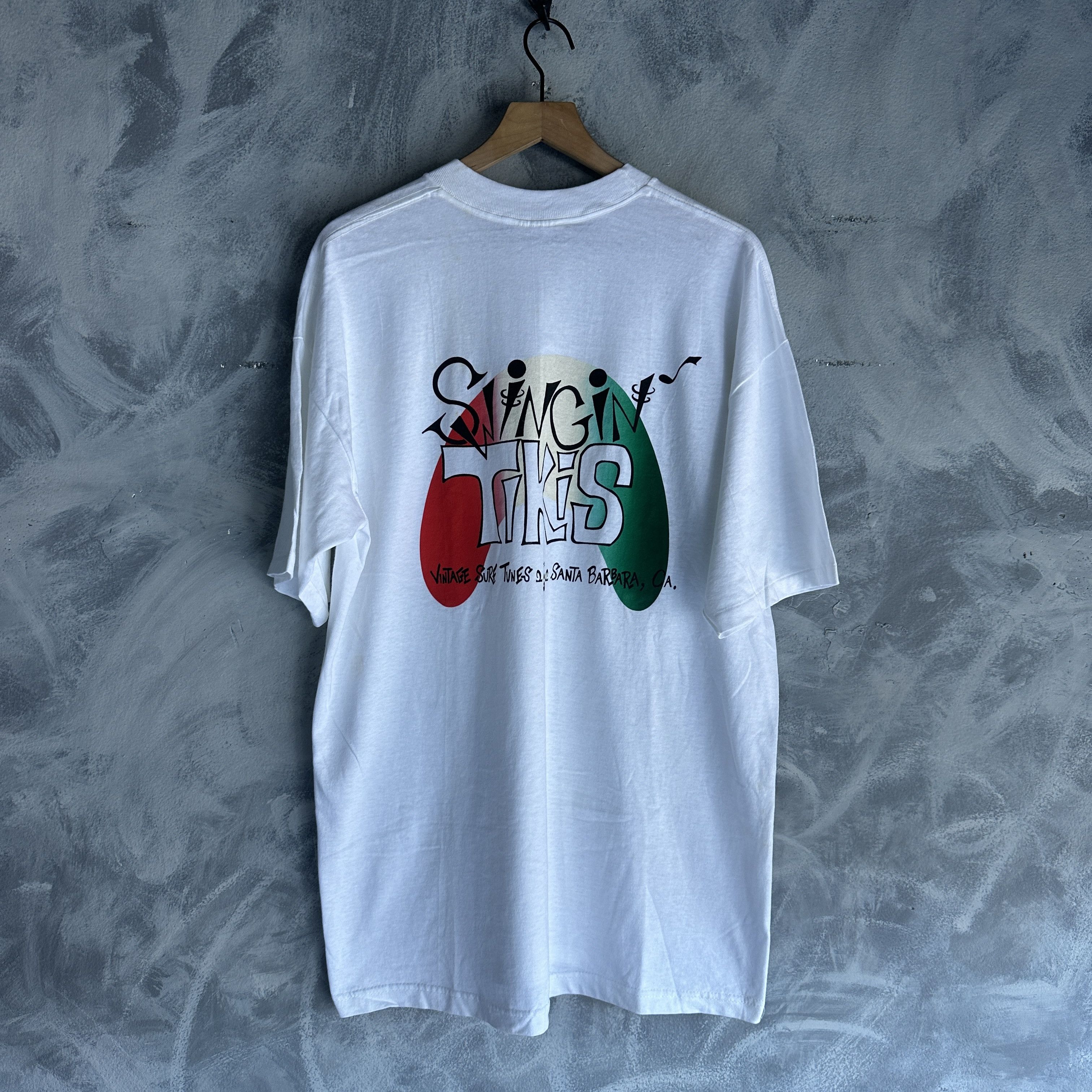 Other Vintage Tiki Graphic Print T Shirt Mens Surf Tee California Size US XL / EU 56 / 4 - 1 Thumbnail