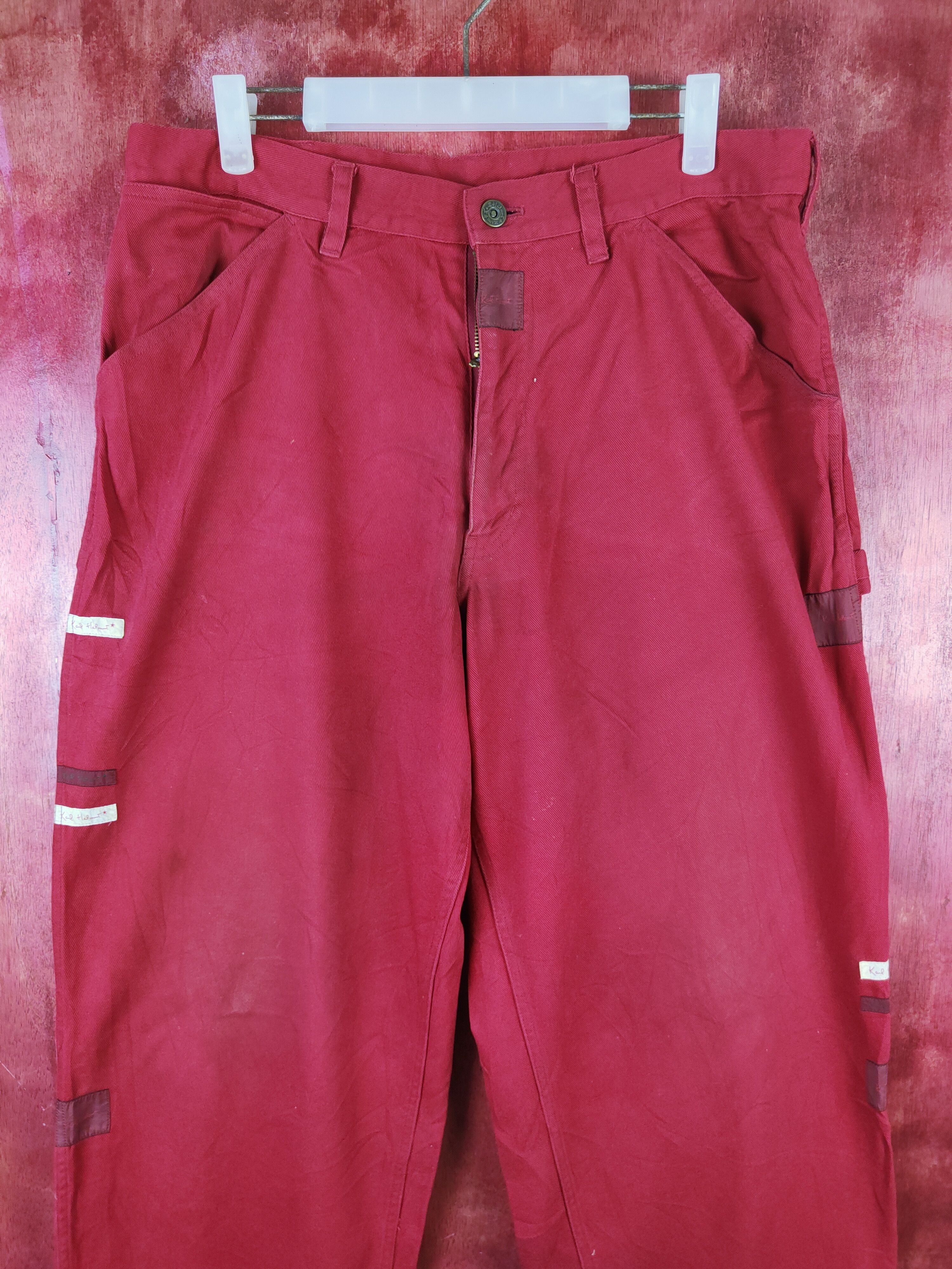 Japanese Brand Karl Helmut Red Multipocket Soft Denim #S1323 Size US 34 / EU 50 - 2 Thumbnail