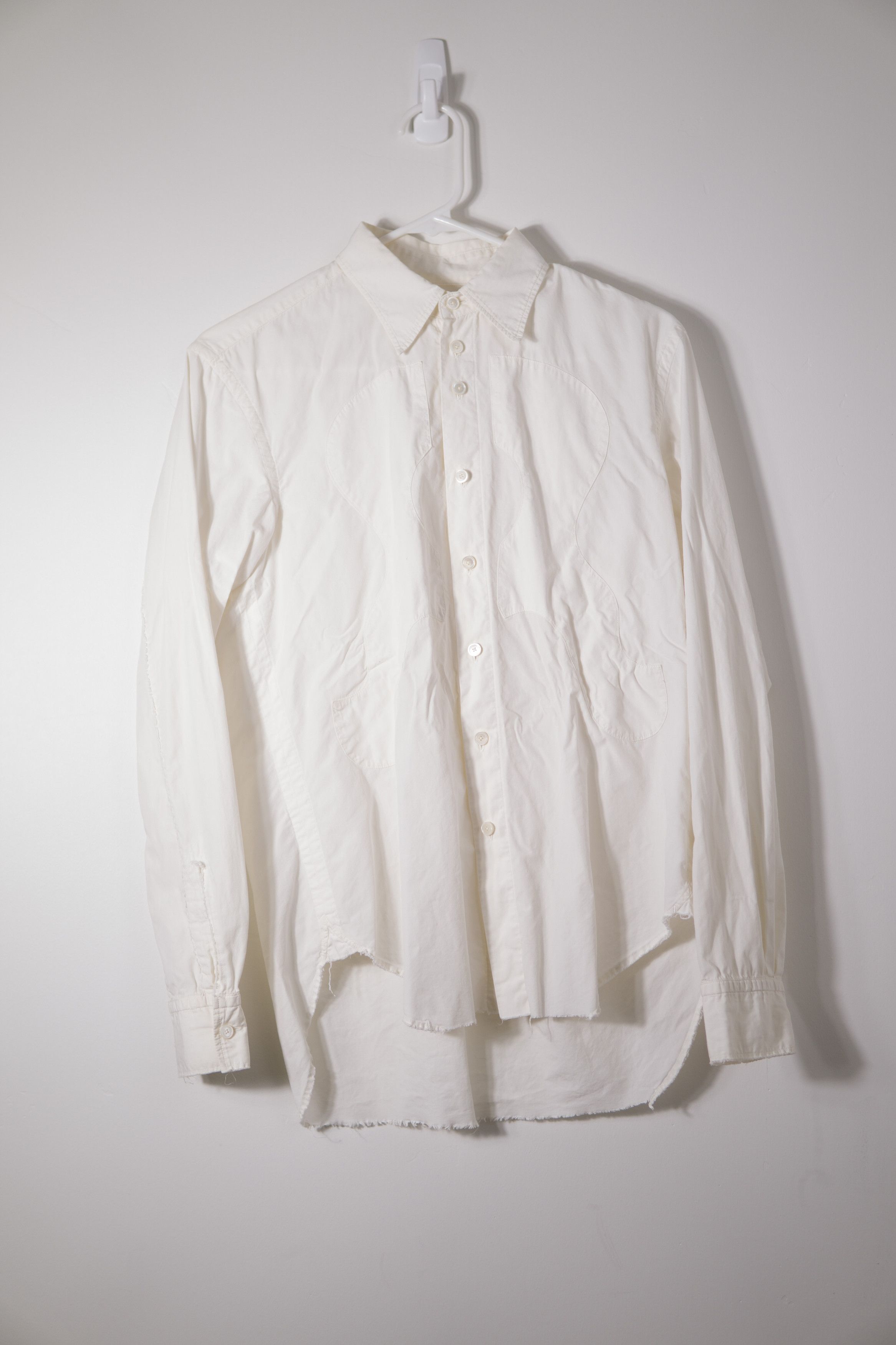 Takahiromiyashita The Soloist. FW15 Silk Blend Distressed Shirt Size US S / EU 44-46 / 1 - 1 Thumbnail