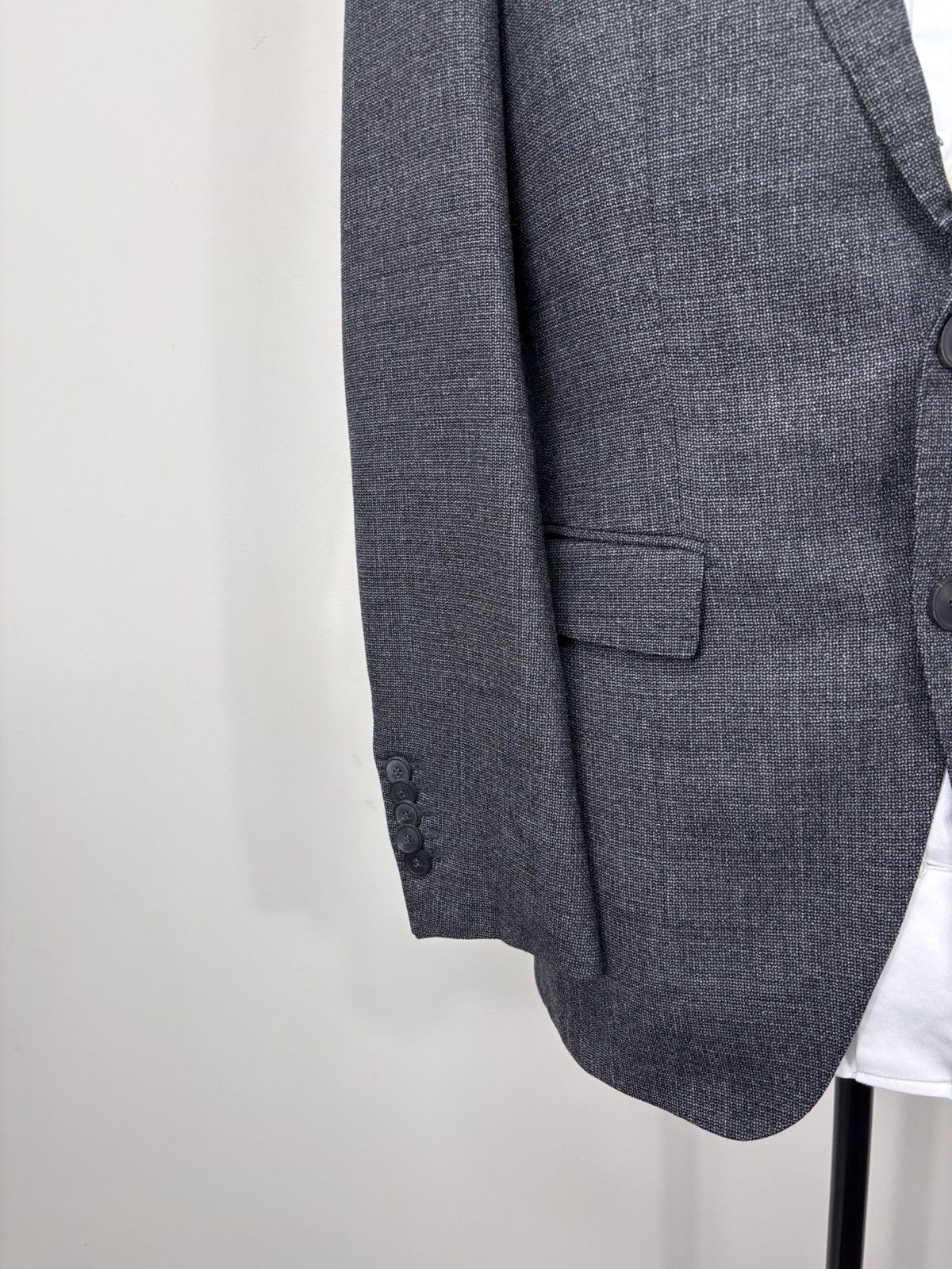 Hugo Boss Hugo Boss Men’s Grey Tailored Stretch Wool Blazer Jacket Size 38R - 3 Thumbnail