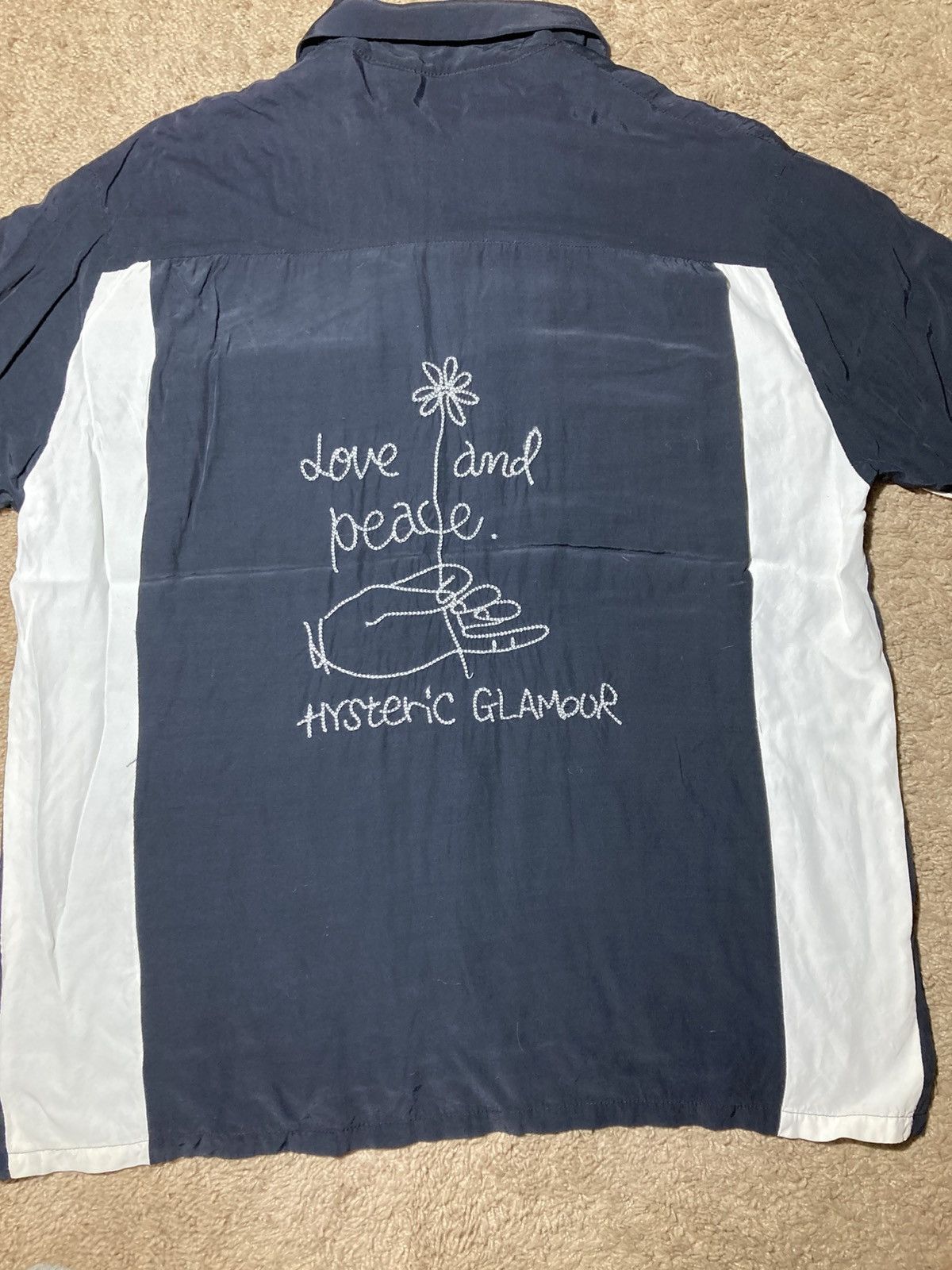 Hysteric Glamour SS89 Hysteric Glamour Love and Peace Bowling Shirt Camp 80s Size US M / EU 48-50 / 2 - 7 Thumbnail