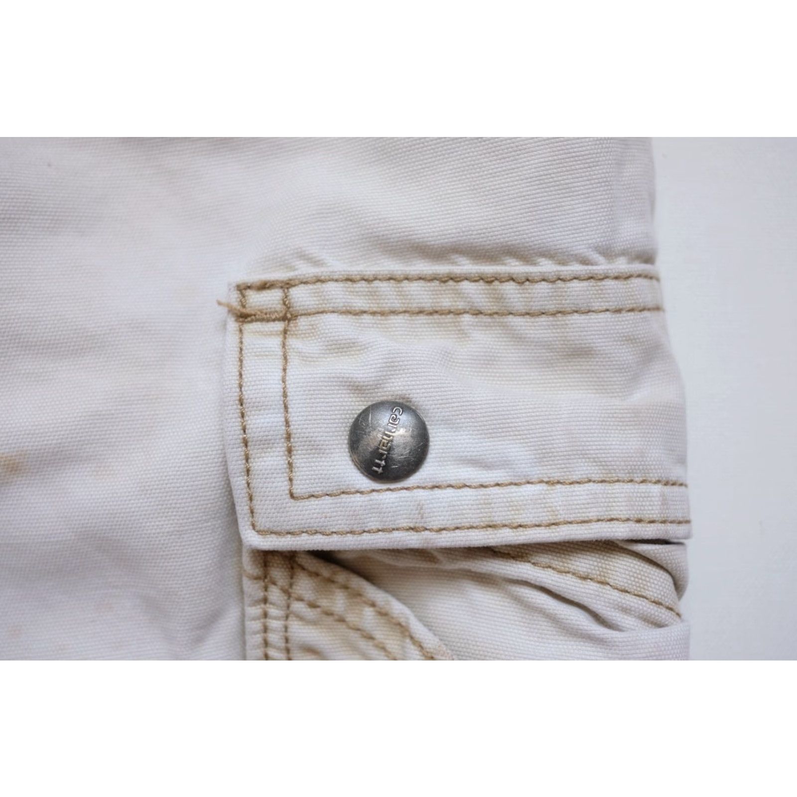 Carhartt VINTAGE Carhartt VTG Y2K 90s Workwear Distressed Cargo Pants Relaxed Fit Mens 38x32 Beige Cargo Pants 90s Womens? Size US 38 / EU 54 - 8 Thumbnail