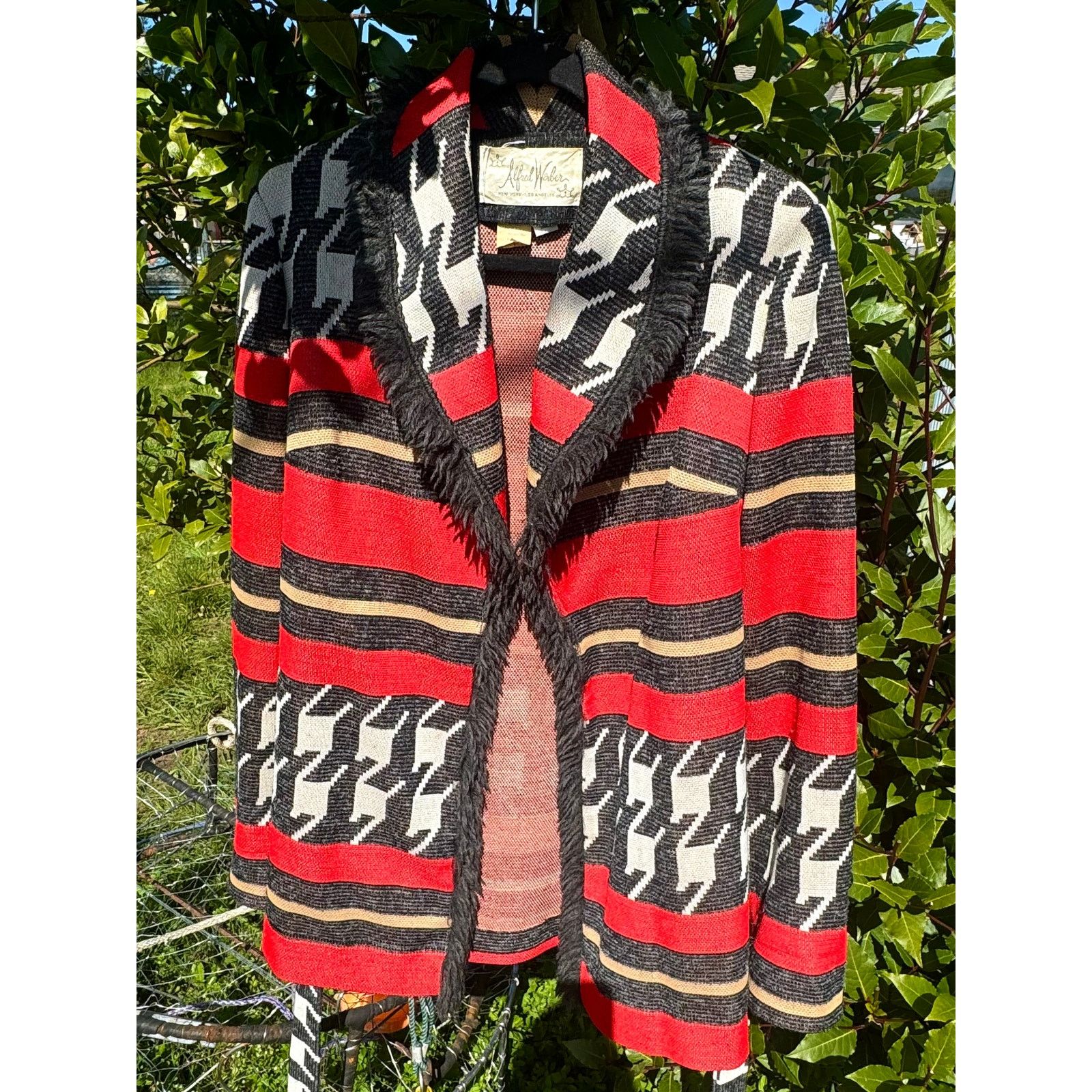 Alfred Dunhill Vtg. Alfred Weber Geometric Tie Waist Trench Size S / US 4 / IT 40 - 4 Thumbnail