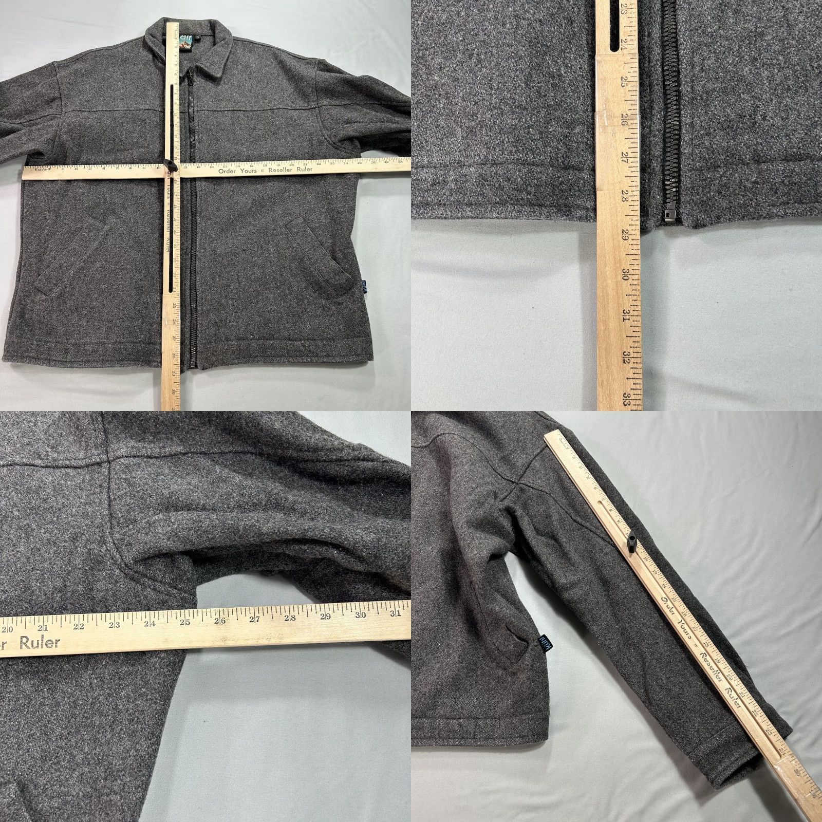 Alf Clothing Jacket Mens Large Gray Bergan Wool Full Zip Made in Canada Outdoor Bomber Jacket L Casual Travel Workwear Mens