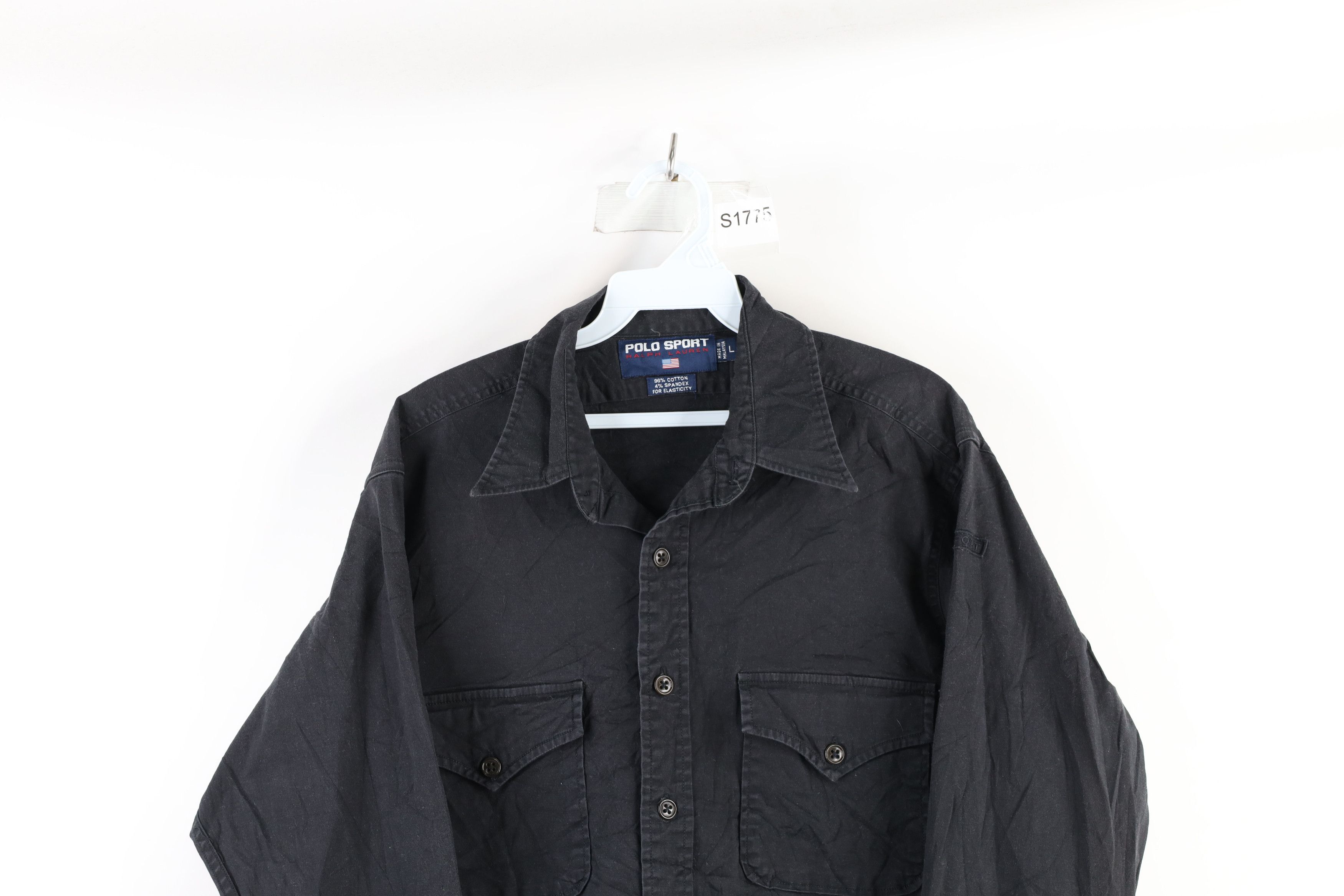 Polo Ralph Lauren Vintage 90s Polo Sport Ralph Lauren Box Logo Button Shirt Size US L / EU 52-54 / 3 - 2 Thumbnail