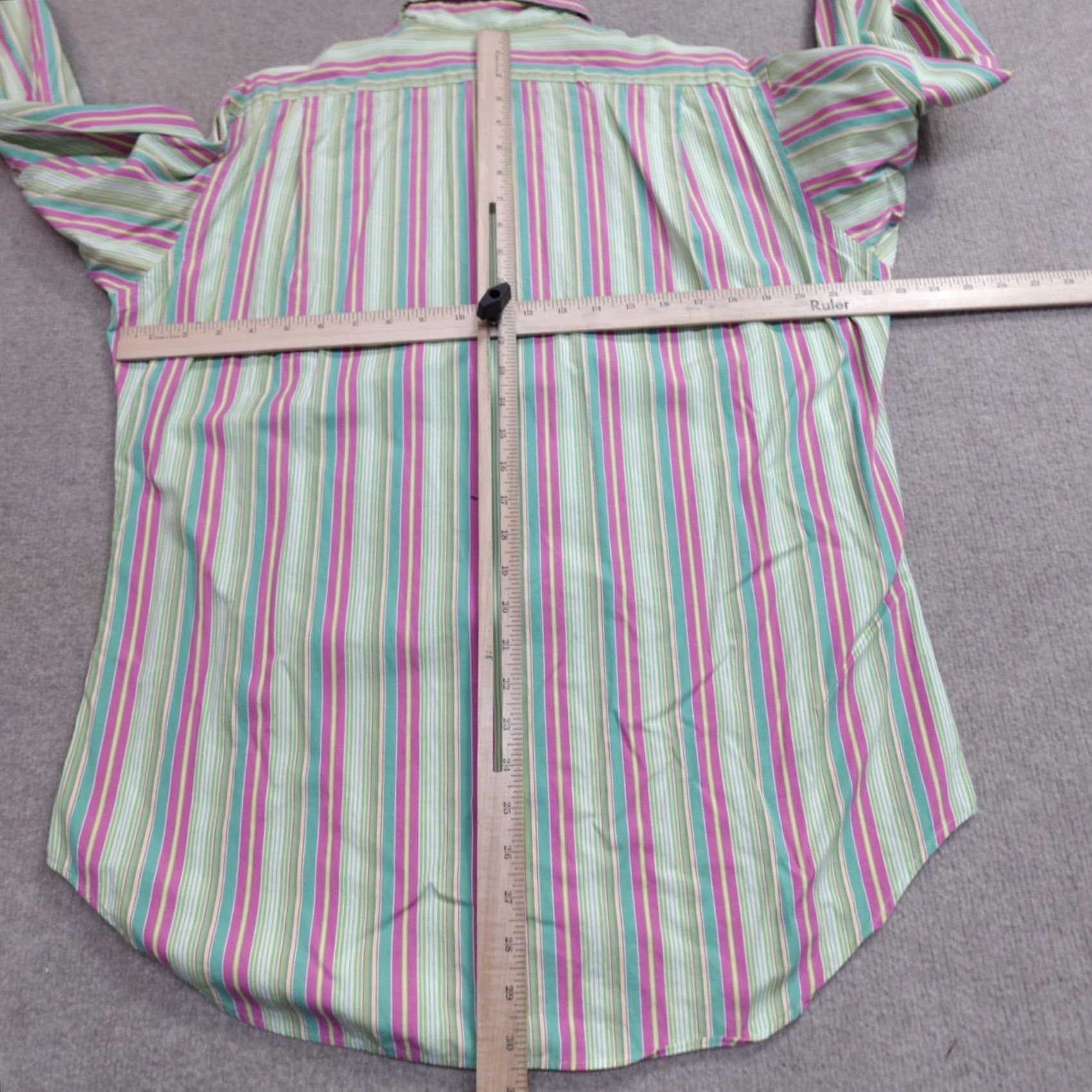 Polo Ralph Lauren Polo Ralph Lauren Shirt Medium Green Striped Polo Ralph Lauren Shirt M Green Striped Button-Up Long Sleeve Cotton Adult Mens Size US M / EU 48-50 / 2 - 4 Thumbnail