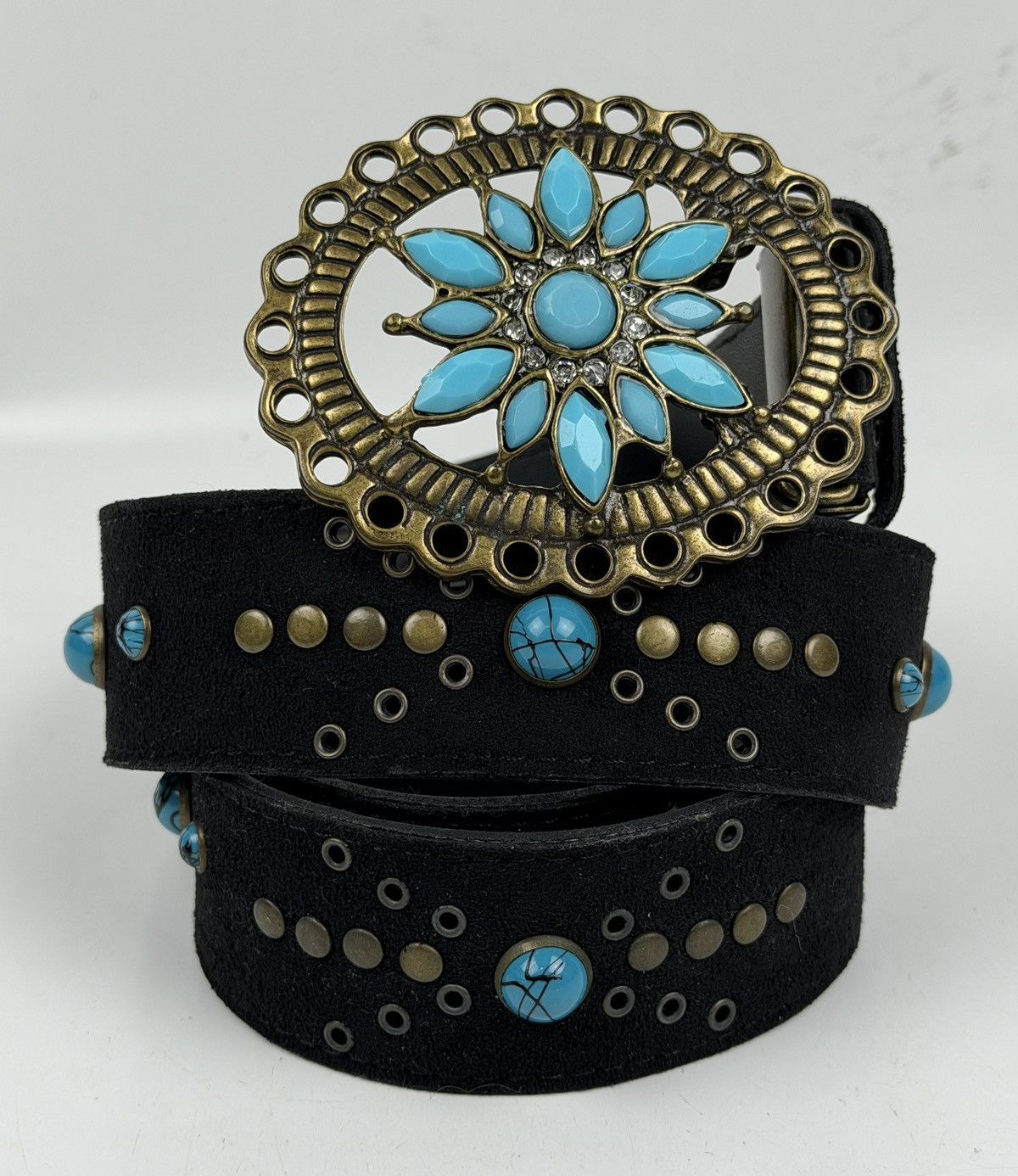 Japanese Brand nice design studded belt tc53 Size 32 - 1 Thumbnail