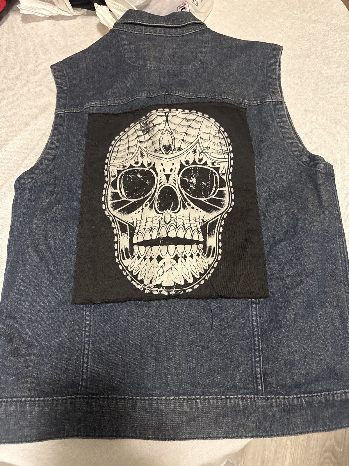 Rude Rude Blue Denim Skull Vest Size US M / EU 48-50 / 2 - 1 Thumbnail