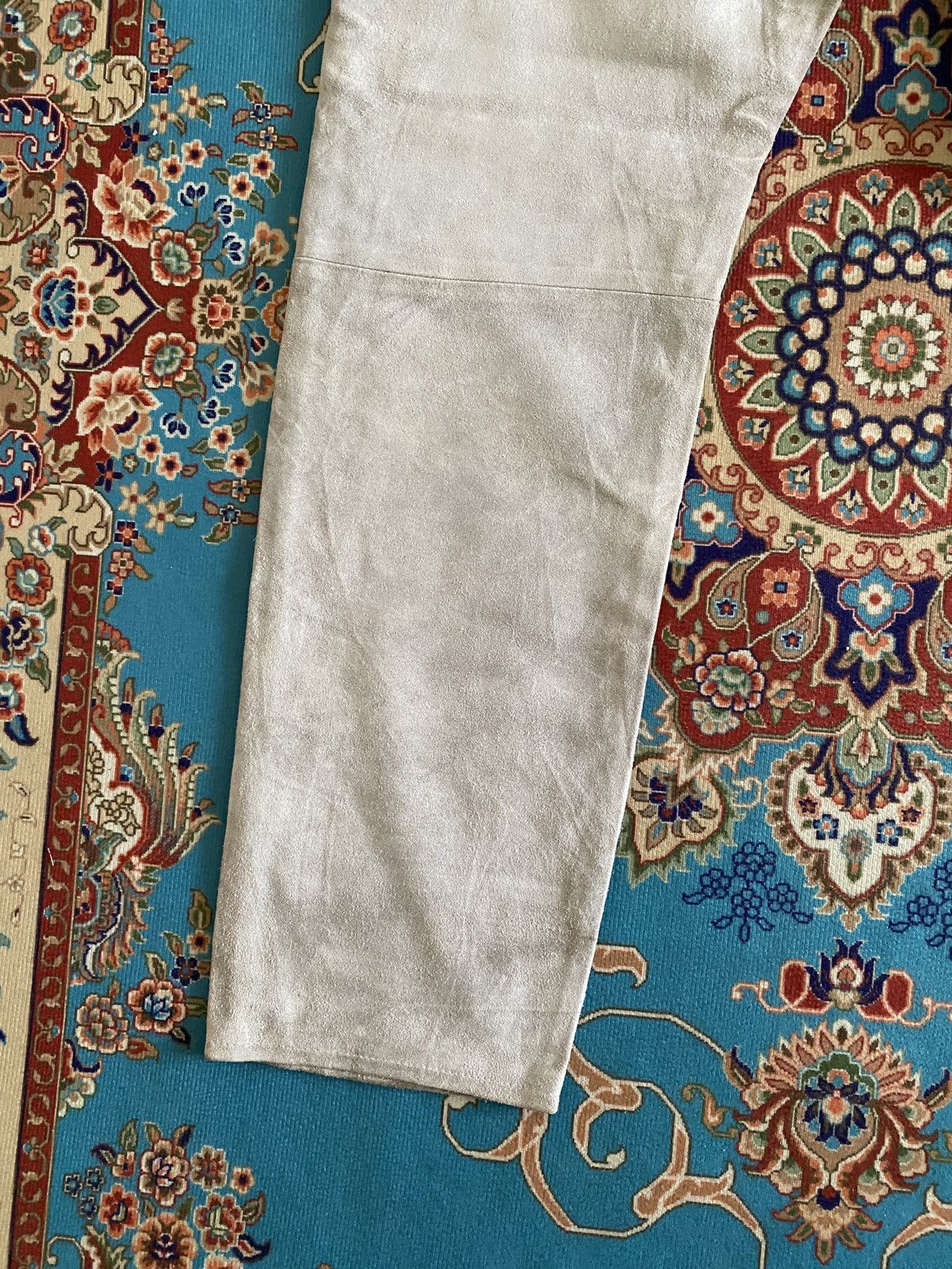 GOODENOUGH × Hiroshi Fujiwara × Japanese Brand Vintage 90s Good Enough Cowhide Suede Leather Pant Size US 30 / EU 46 - 9 Thumbnail