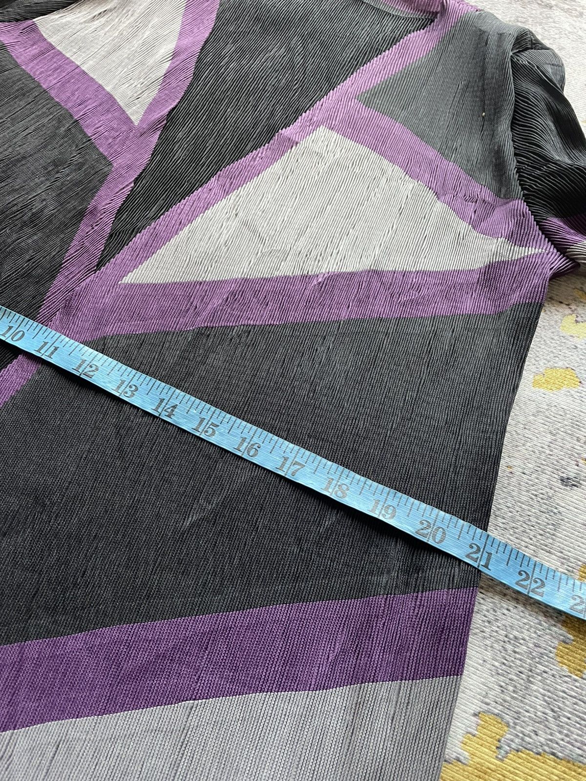 Pleats Please Issey Miyake T-PLEATS Inspired Pleats Please Geometric Long Cardigan Size L / US 10 / IT 46 - 9 Thumbnail