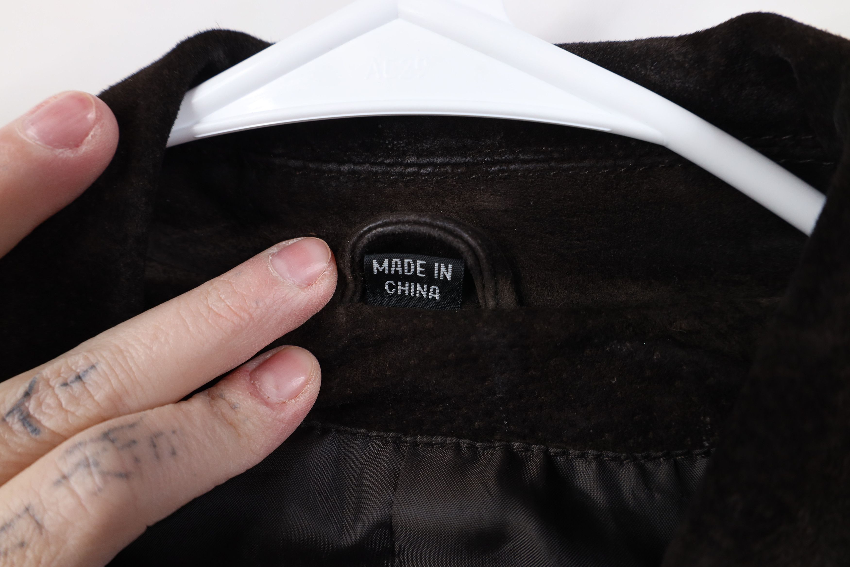 Vintage Vintage 90s Streetwear Suede Leather Full Zip Jacket Size L / US 10 / IT 46 - 9 Thumbnail