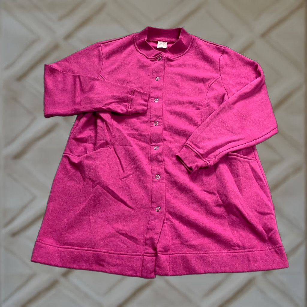 Blair Blair Jacket Womens Medium Pink Snap Button Soft Mid Length Pockets Ladies Solid Size M / US 6-8 / IT 42-44 - 1 Thumbnail