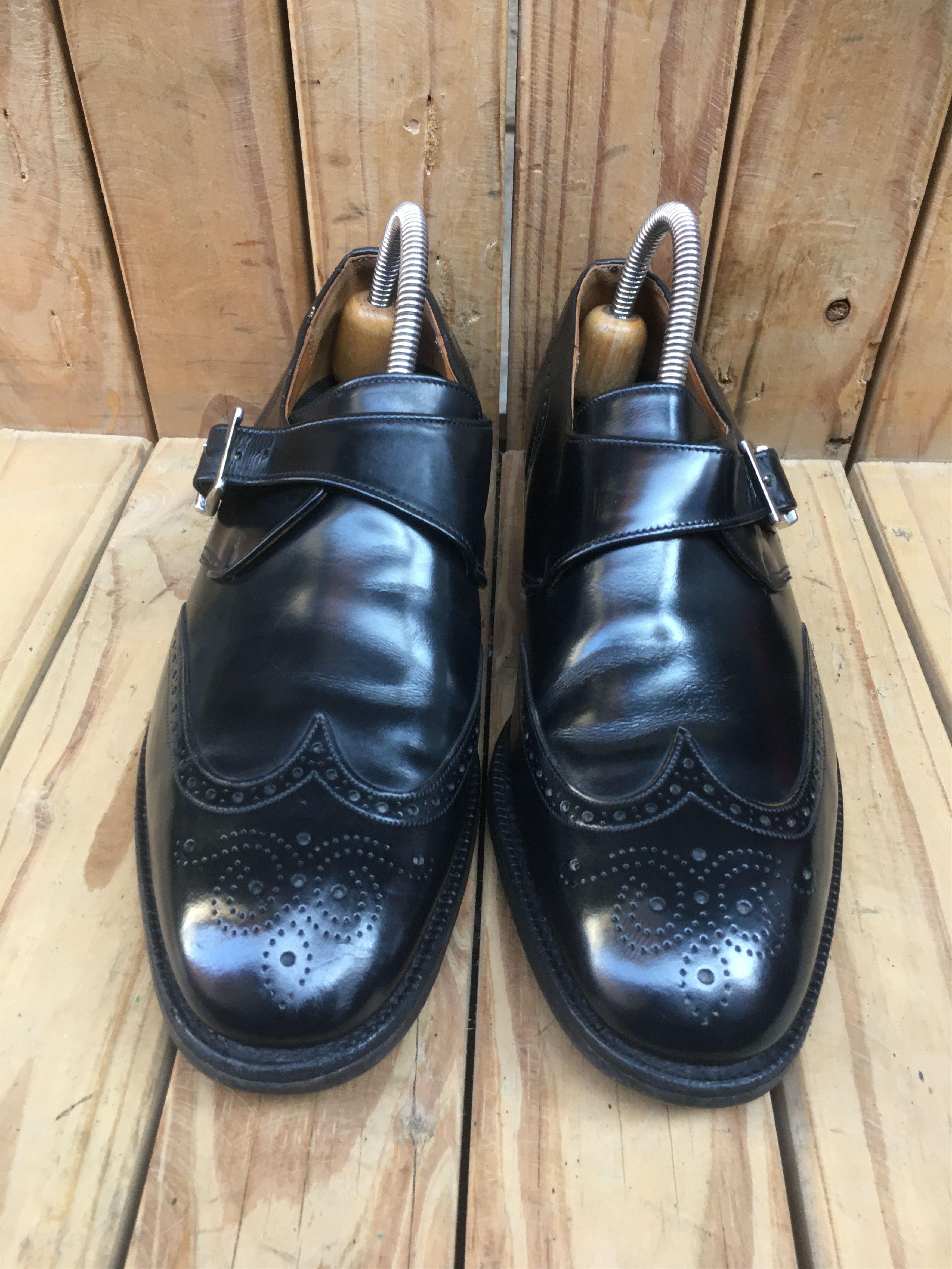 Church's 'Piccadilly' black Strap Shoes Size UK 7.5 F