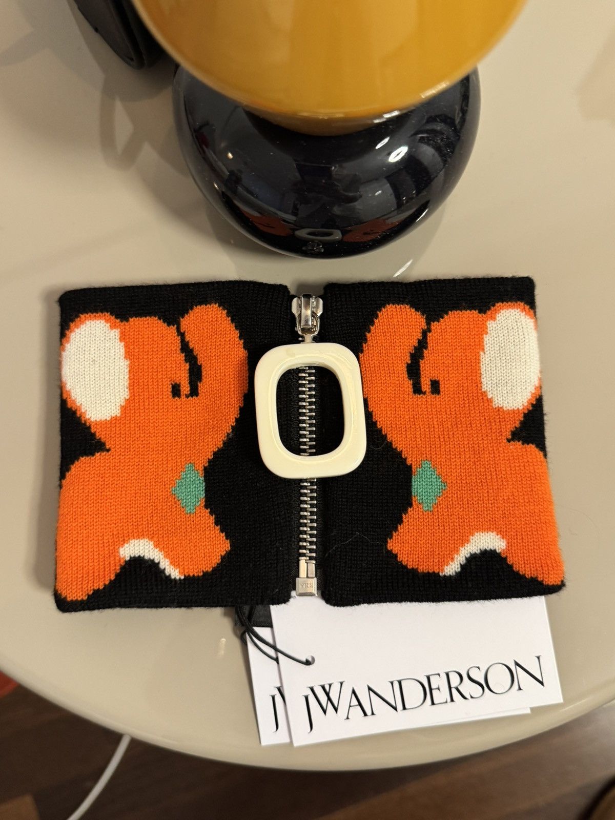 JW Anderson Knitted Zip Collar with Elephant motif Size ONE SIZE - 1 Thumbnail