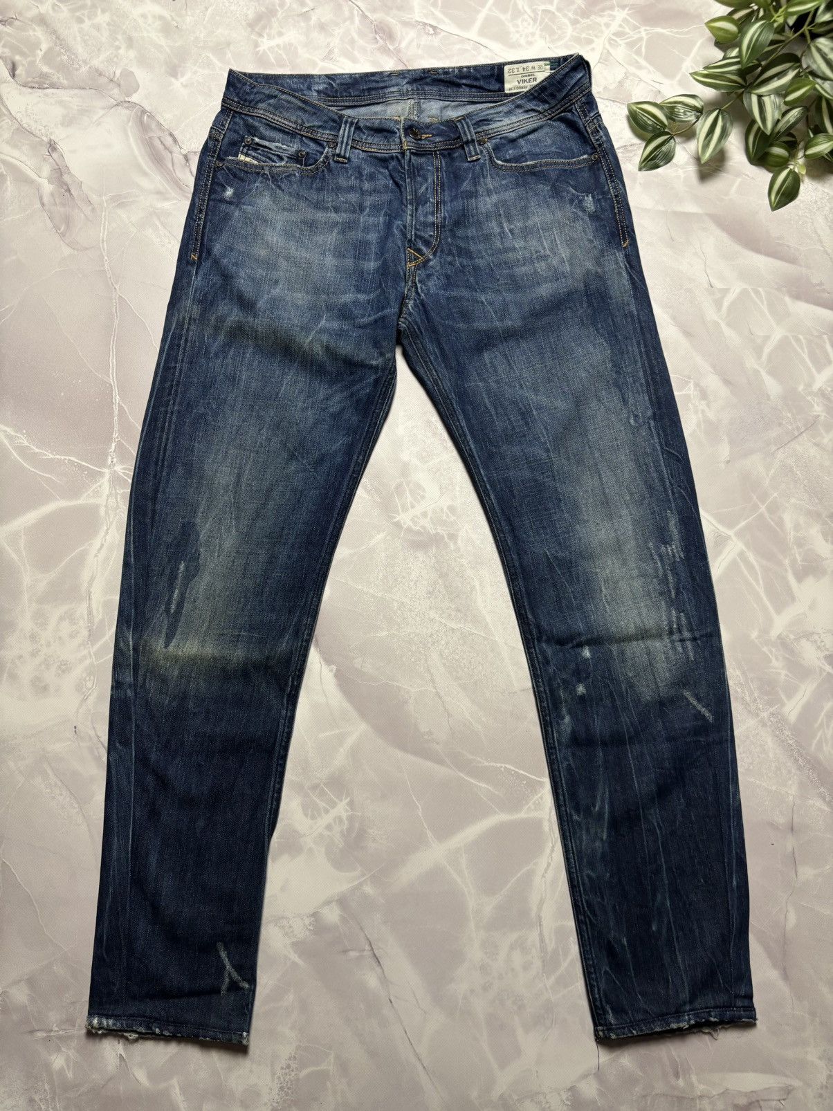 Diesel Diesel VIKER Jeans 008SV Straight Vintage Wash Blue 34x32 Size US 34 / EU 50 - 1 Thumbnail