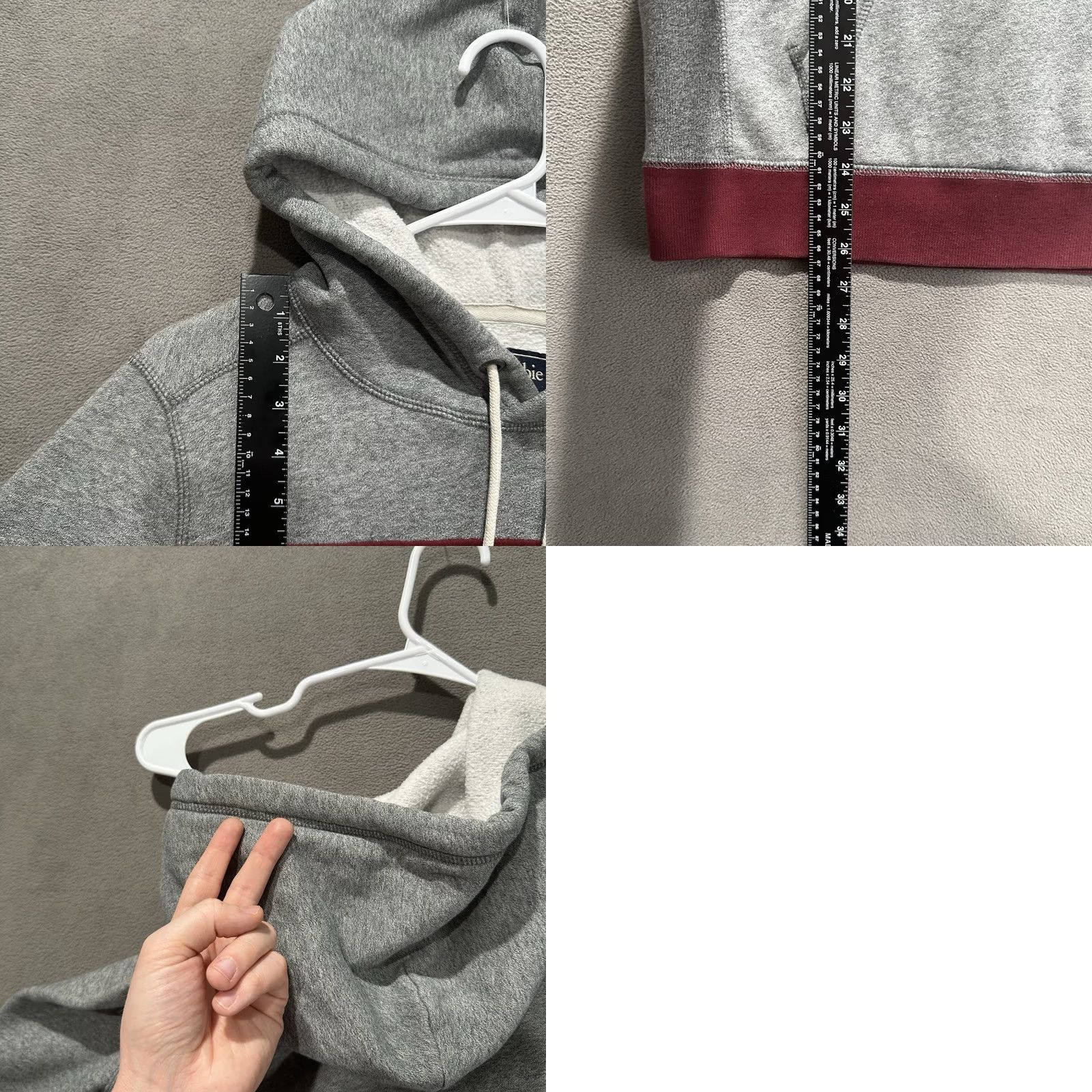 Abercrombie & Fitch Abercrombie & Fitch Sweatshirt Mens Medium Gray Maroon Patch Logo Embroidered Size US M / EU 48-50 / 2 - 8 Thumbnail