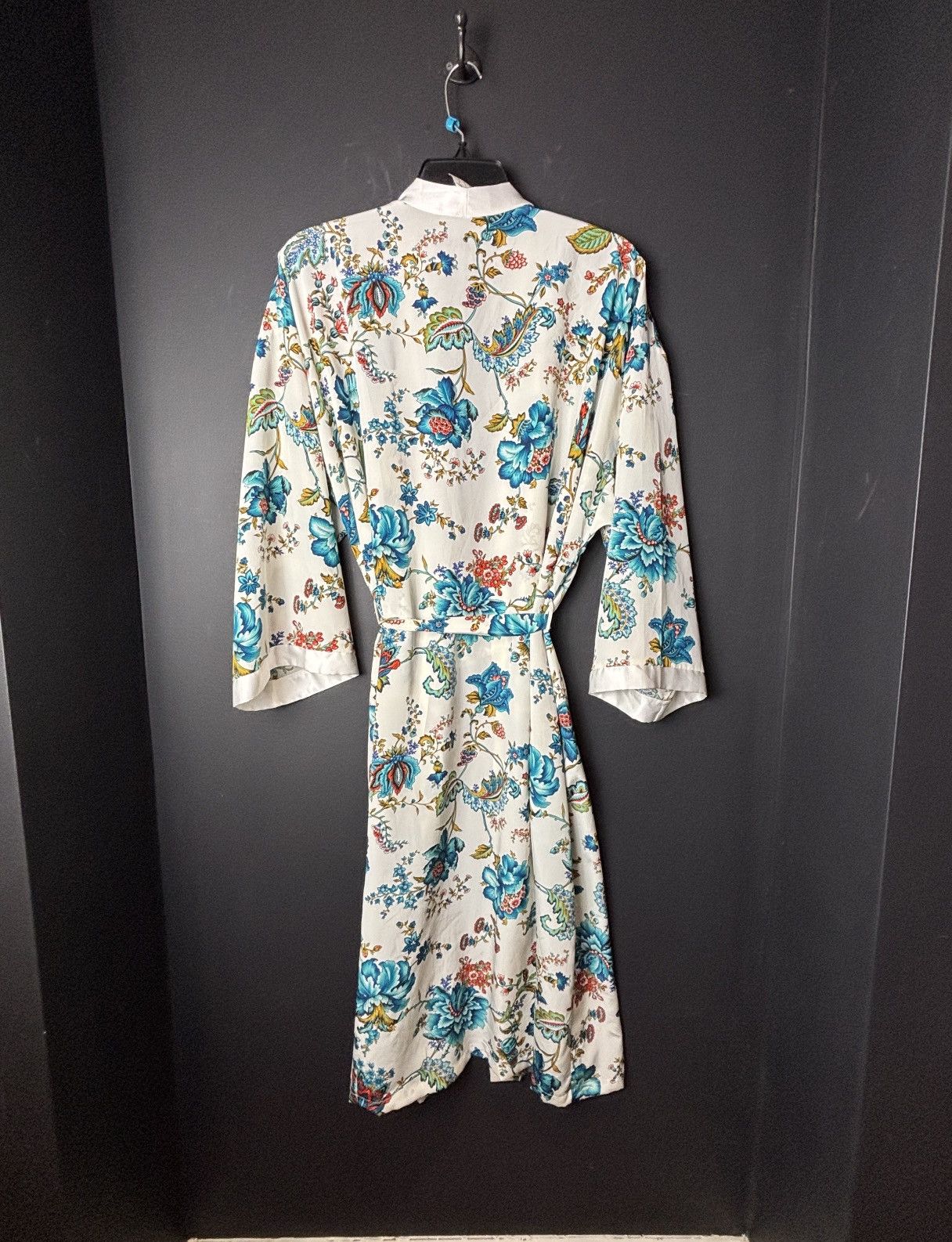 Vintage 2000s Vintage Bath Robe Silk Floral Polyester Lounge Sleep Size XL / US 12-14 / IT 48-50 - 13 Thumbnail