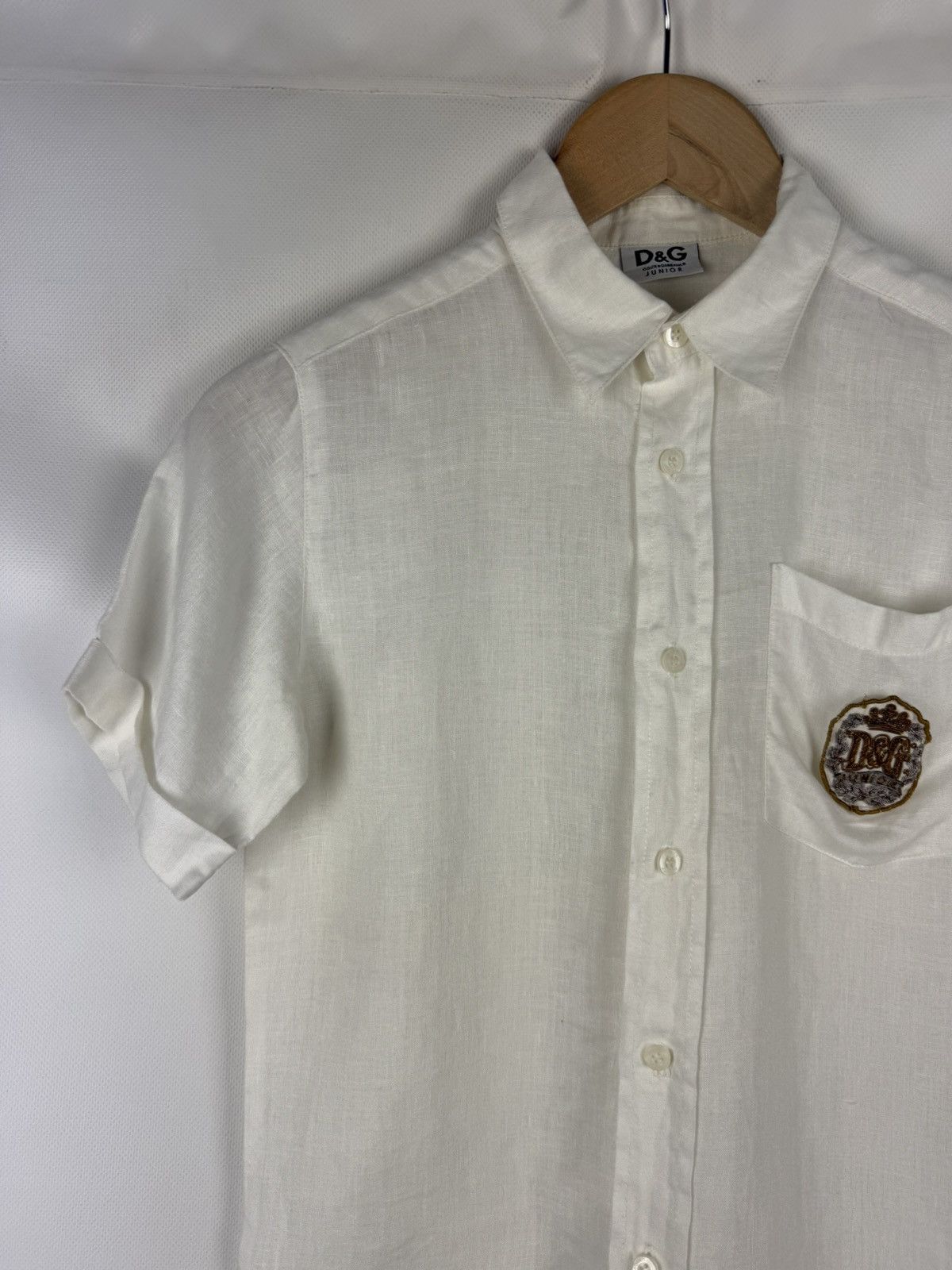 Dolce & Gabbana Dolce & Gabbana Junior Short Sleeve Linen Button Up Shirt Size US XXS / EU 40 - 4 Thumbnail