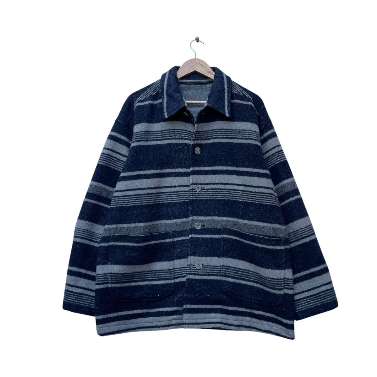 Native × Vintage 💥 Vintage Japanese Brand Astray Native Stripe Dual Pocket Size US L / EU 52-54 / 3 - 1 Thumbnail