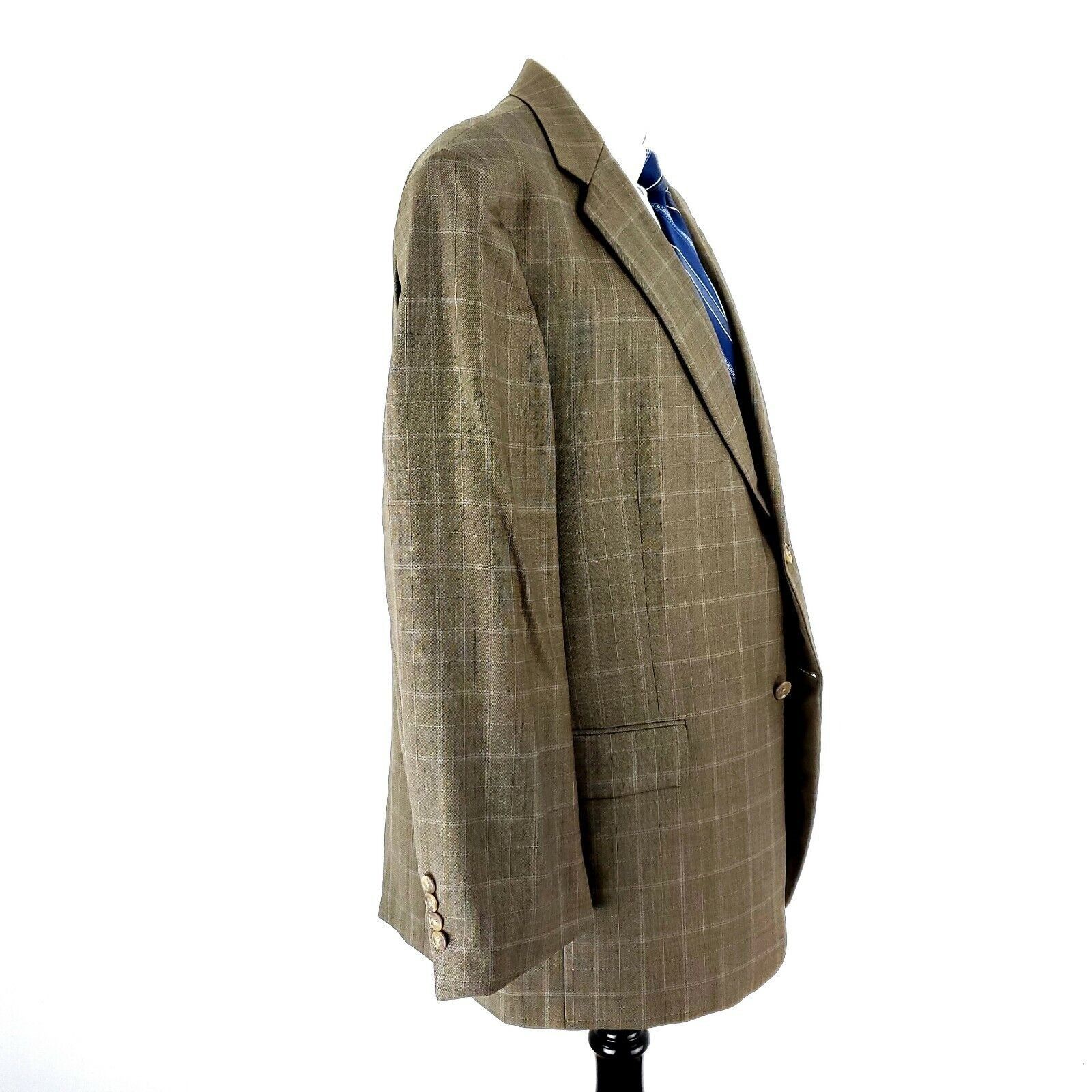 Hart Schaffner Marx Hart Schaffner Marx Gold Trumpeter 2 Button Sport Coat 44R B Size 44R - 6 Thumbnail