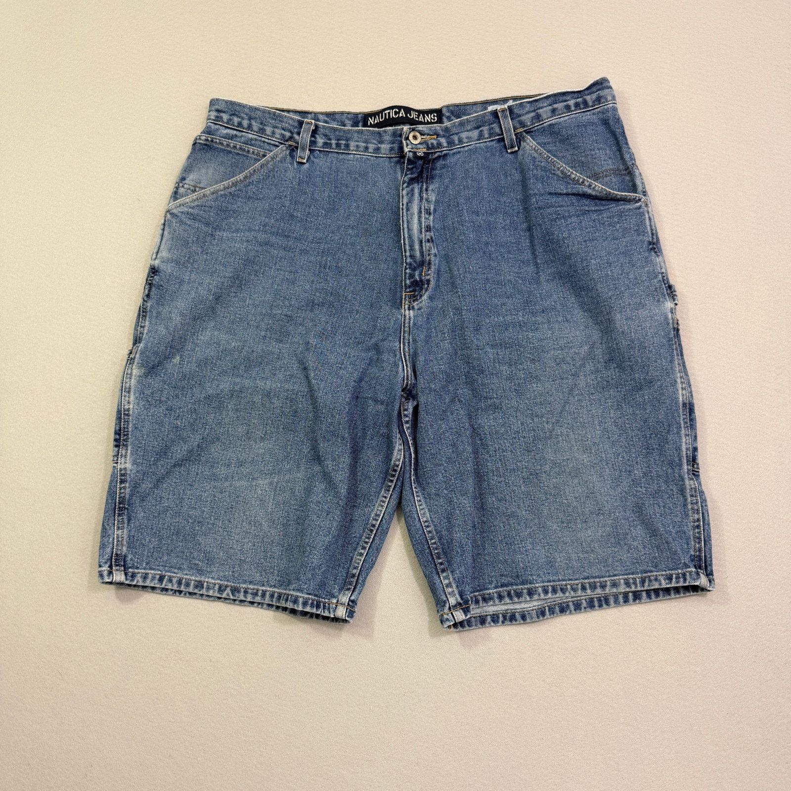 Nautica Vintage Nautica Jean Shorts 42 Blue 12" Inseam Carpenter Size US 42 / EU 58 - 2 Thumbnail