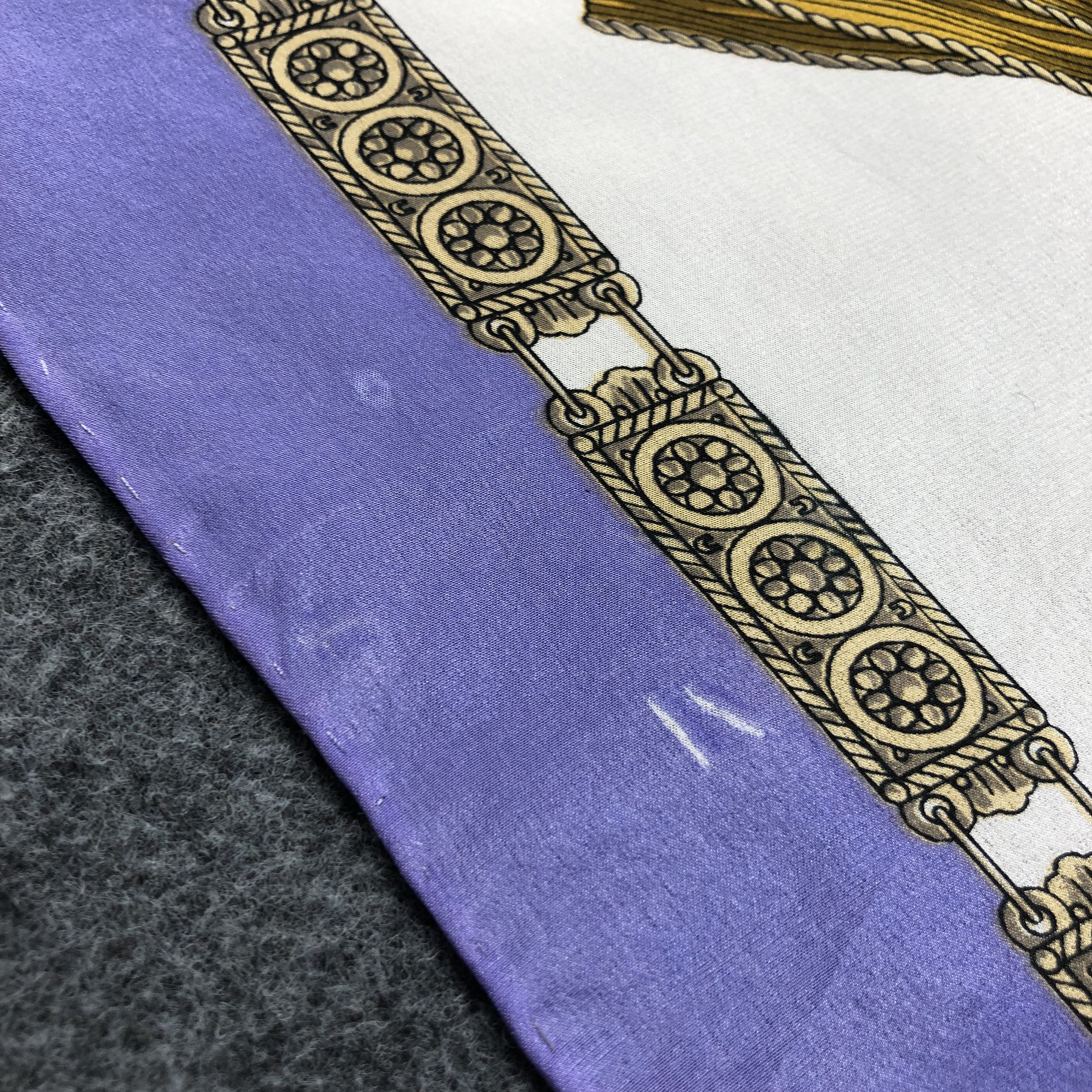 Vintage Vintage Pola Luxury Tassels Hand Rolled Silk Scarf M677 Size ONE SIZE - 6 Thumbnail