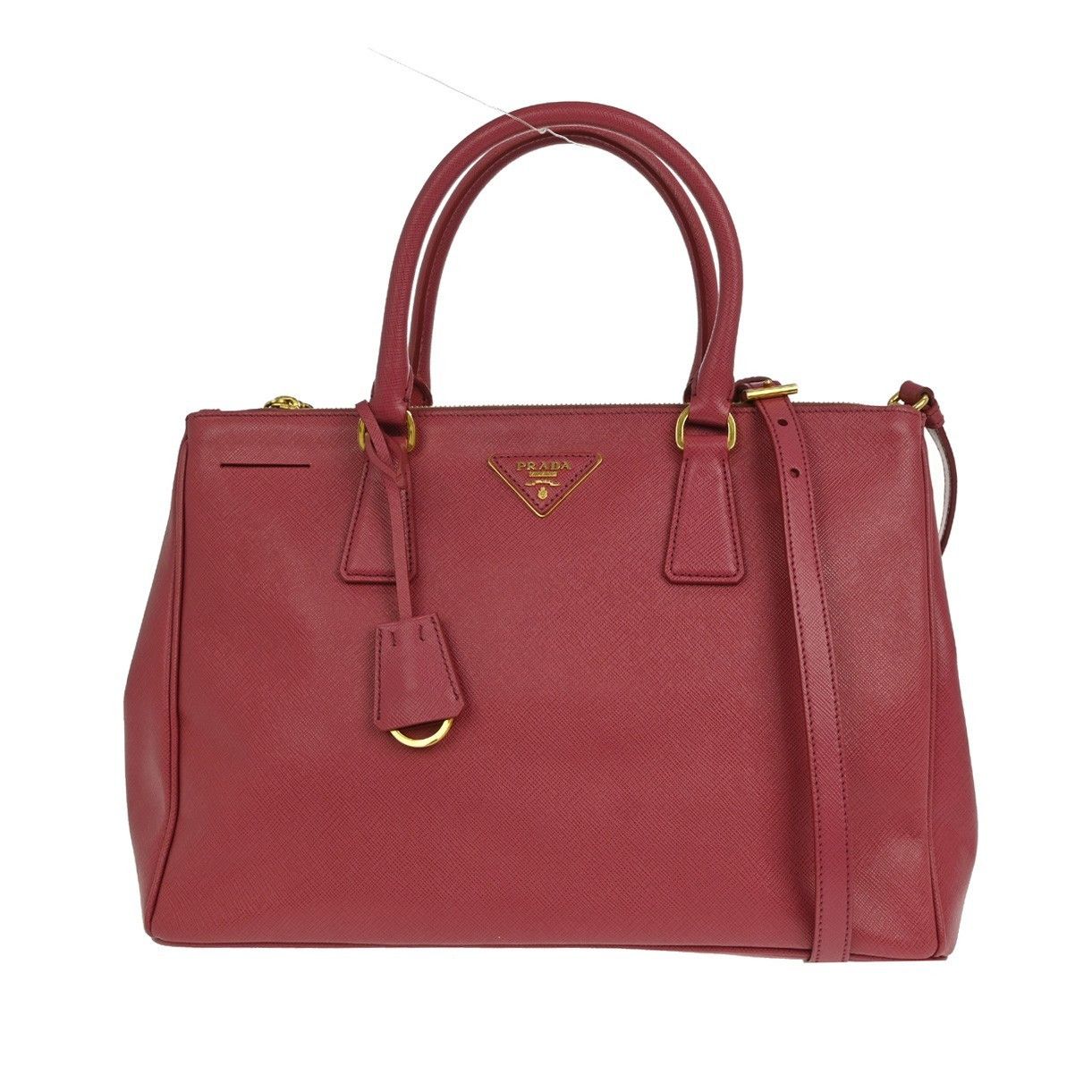 Prada Prada Double Zip Lux Tote Saffiano Leather Size ONE SIZE - 1 Thumbnail