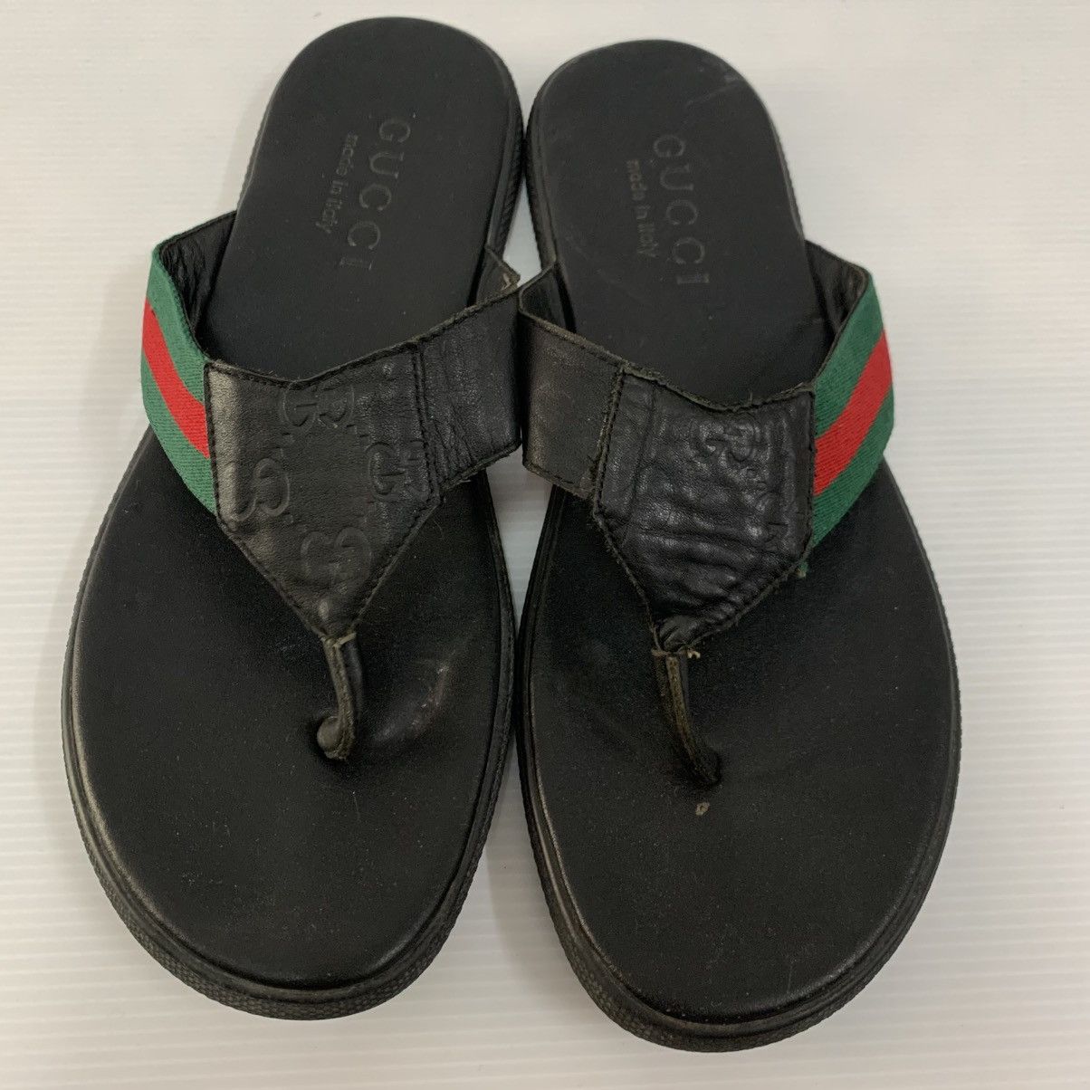 Gucci Gucci Leather Black Sandals Size US 8 / EU 41 - 1 Thumbnail