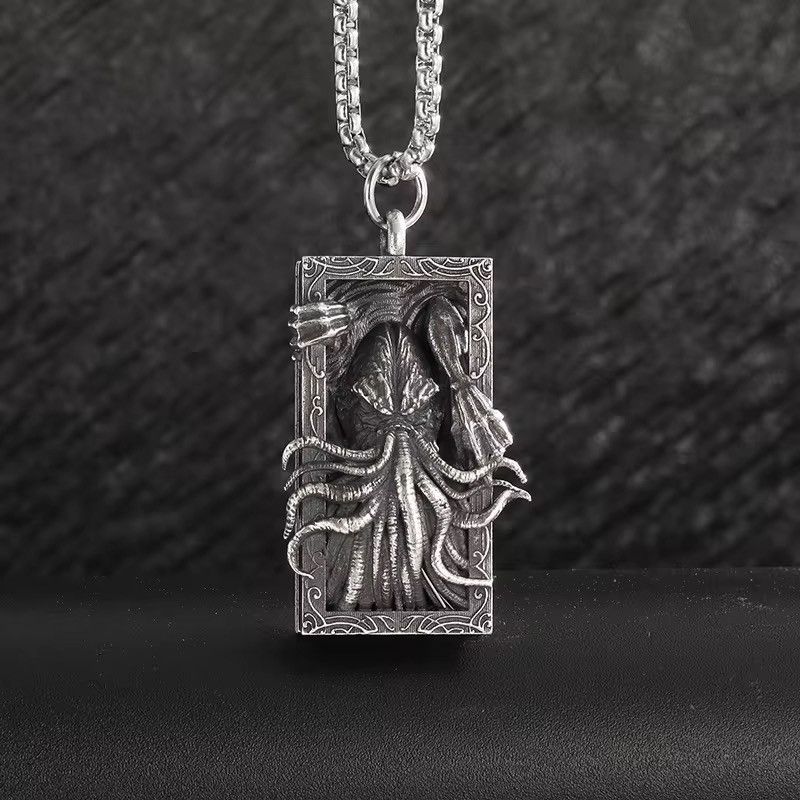 Vintage Retro Goth Octopus Necklace Size ONE SIZE - 1 Thumbnail