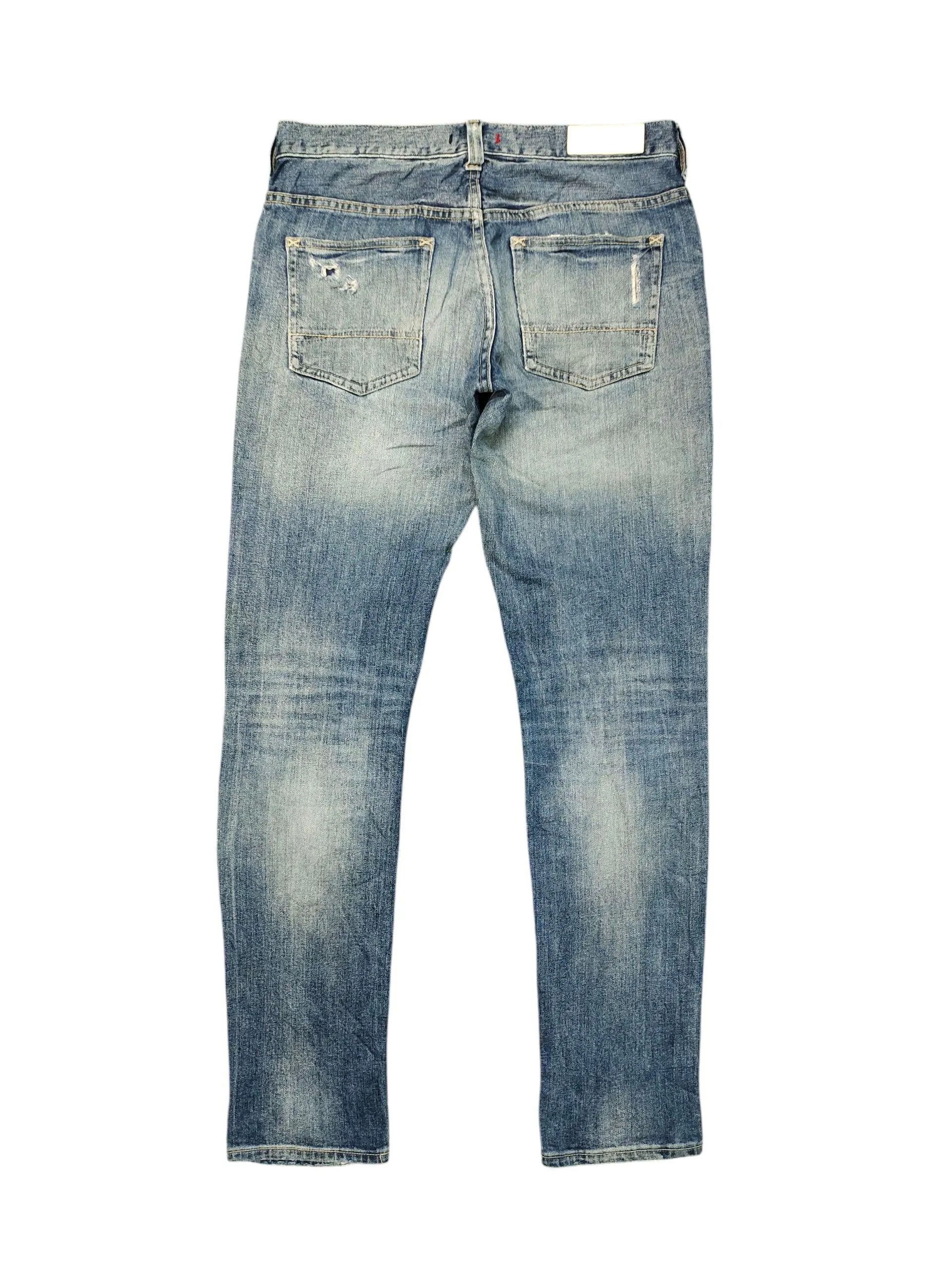 Kapital American Eagle Boro Sashiko Distress Denim Jeans Slim Fit Size US 34 / EU 50 - 2 Thumbnail