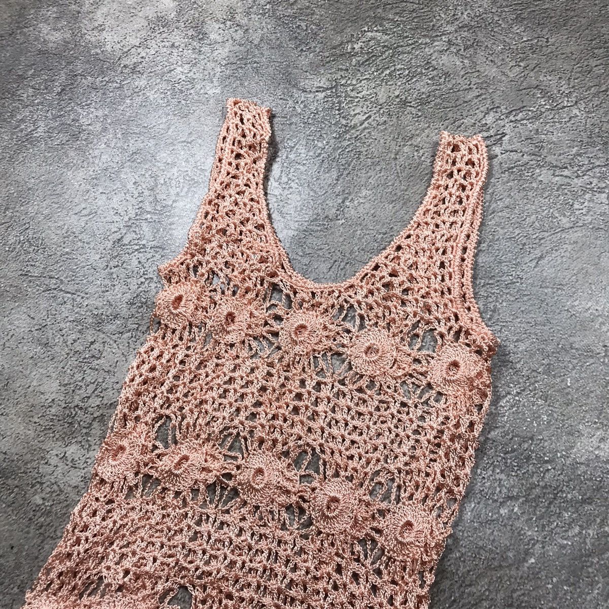 Vintage Vintage Y2K Knit Tank Top Crochet Grunge Oversized Washed M Size M / US 6-8 / IT 42-44 - 4 Thumbnail