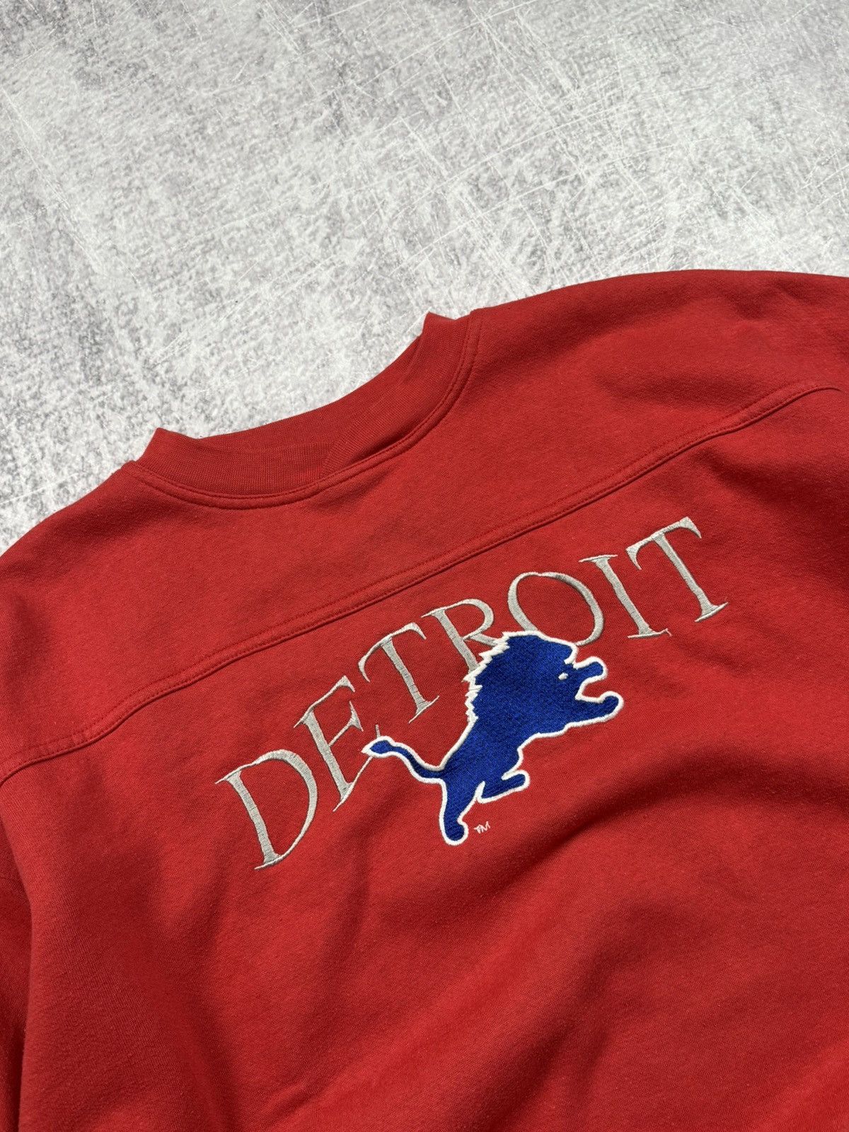Lee 90s Red vintage Detroit Lions Lee sport oversized sweatshirt Size US XXL / EU 58 / 5 - 3 Thumbnail