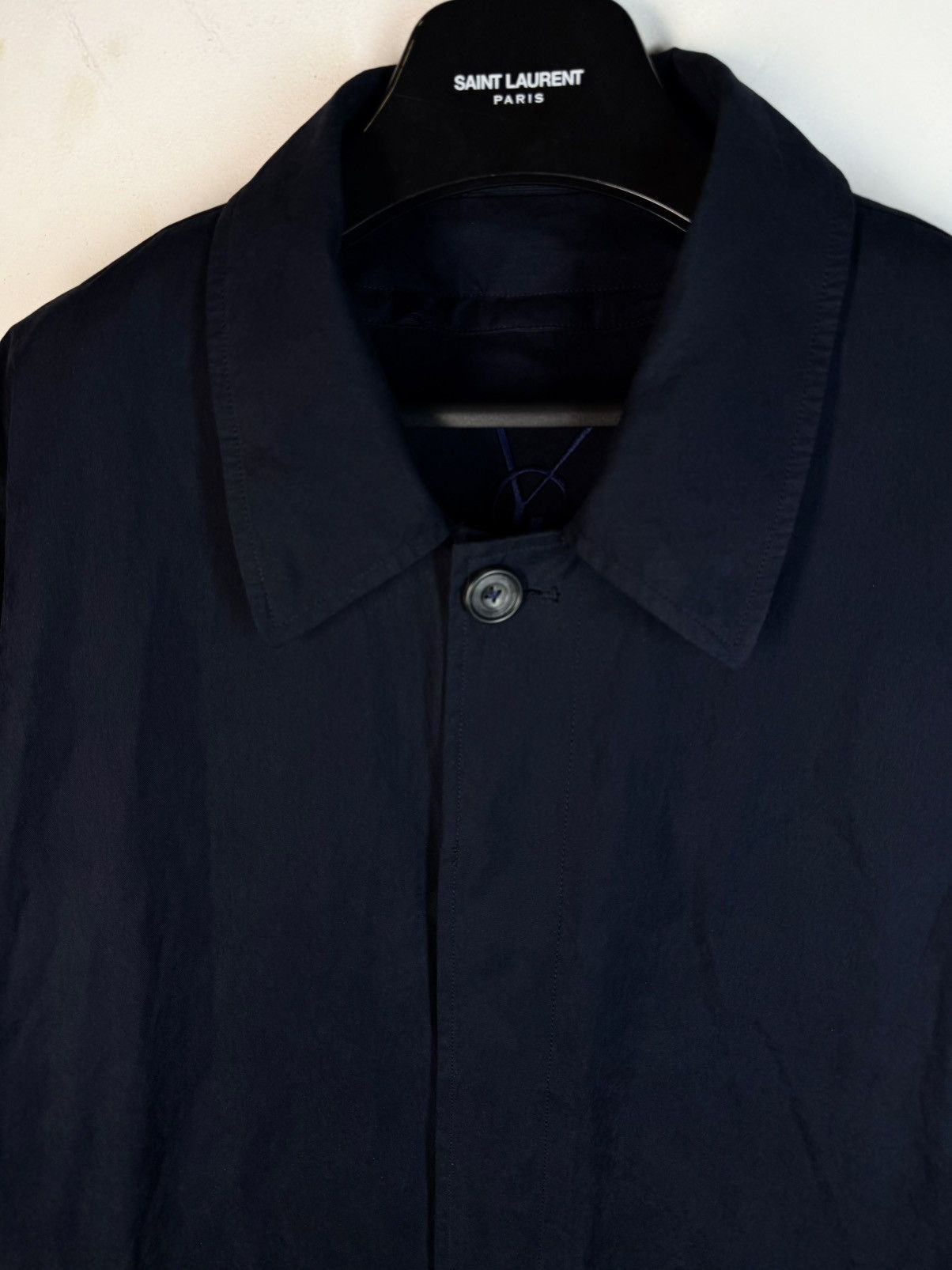 Yves Saint Laurent YSL Trenchcoat Navy Soft YSL Coat Size US XL / EU 56 / 4 - 21 Thumbnail
