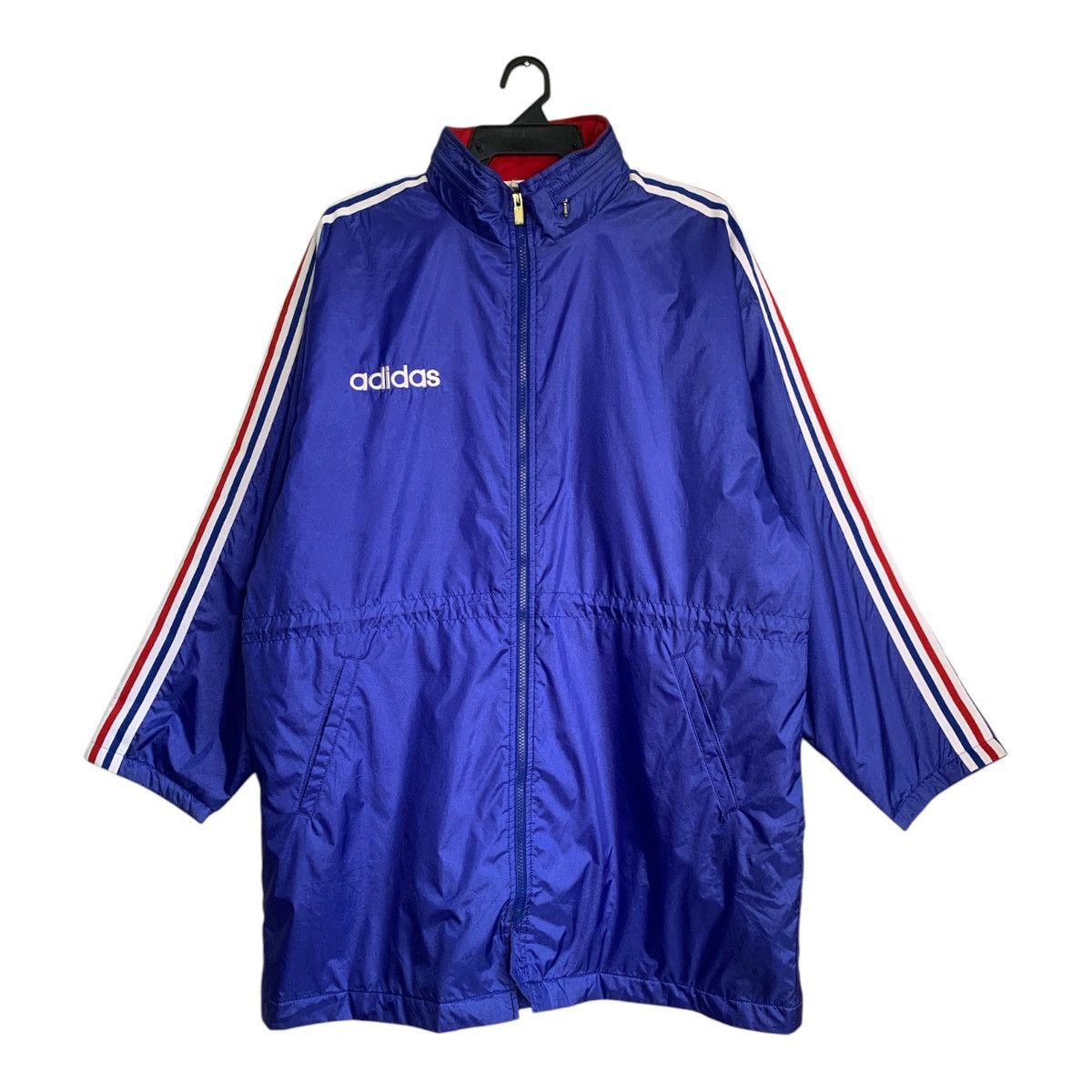 Adidas × Descente Rare Design Vintage Adidas France Striped Zipper Jackets Size US L / EU 52-54 / 3 - 1 Thumbnail