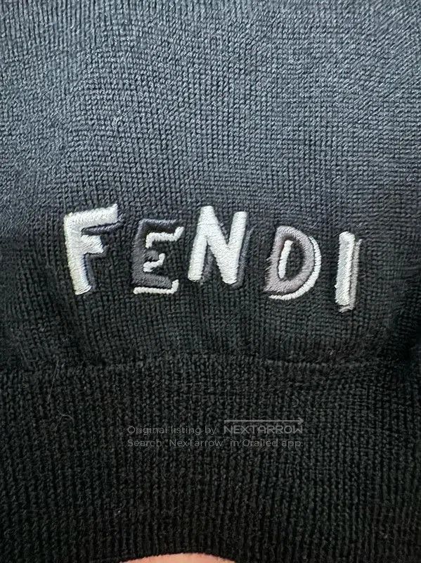 Fendi Fendi Black Wool Monster Embroidery Sweater . Size US M / EU 48-50 / 2 - 3 Thumbnail