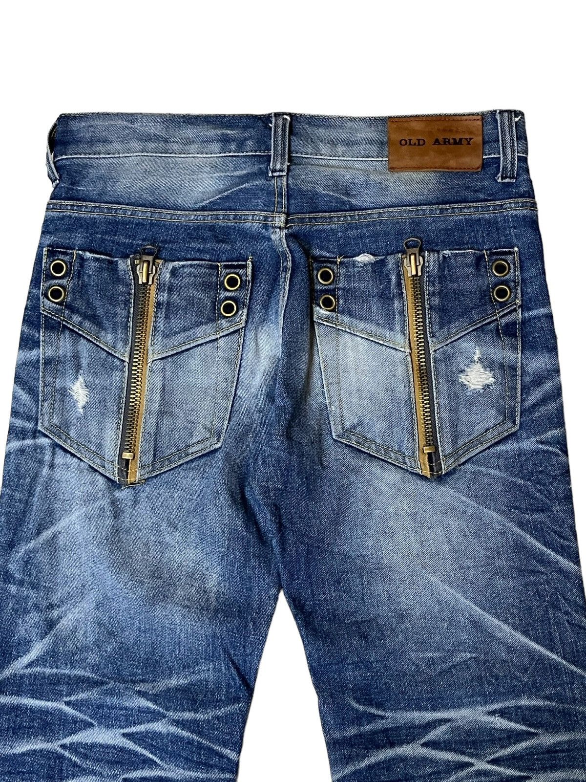 Japanese Brand SICK🔥JAPANESE BRAND OLD ARMY DISTRESSED STYLE DENIM/JEANS Size US 32 / EU 48 - 9 Thumbnail