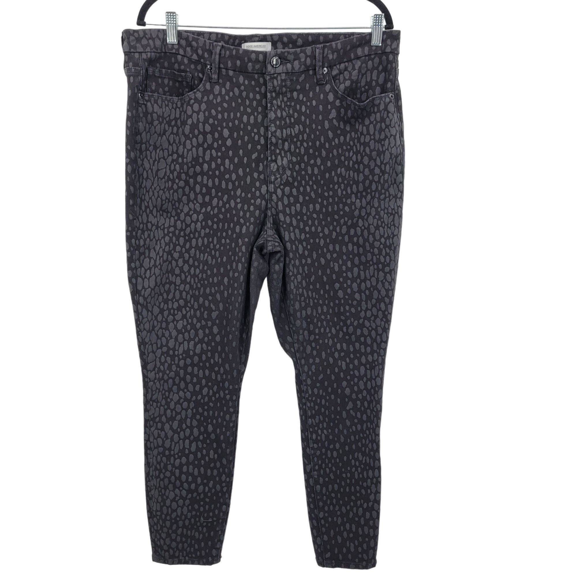 Good American Good American Good Legs Crop Jeans 18 Black High Rise Dot St Size 40" / US 18 - 9 Thumbnail
