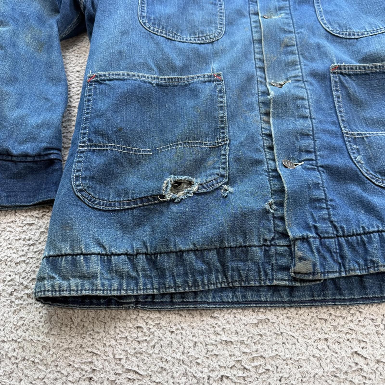 Sears Vintage 70s Sears Jacket Denim Chore Coat Blanket Lined XL Size US L / EU 52-54 / 3 - 7 Thumbnail