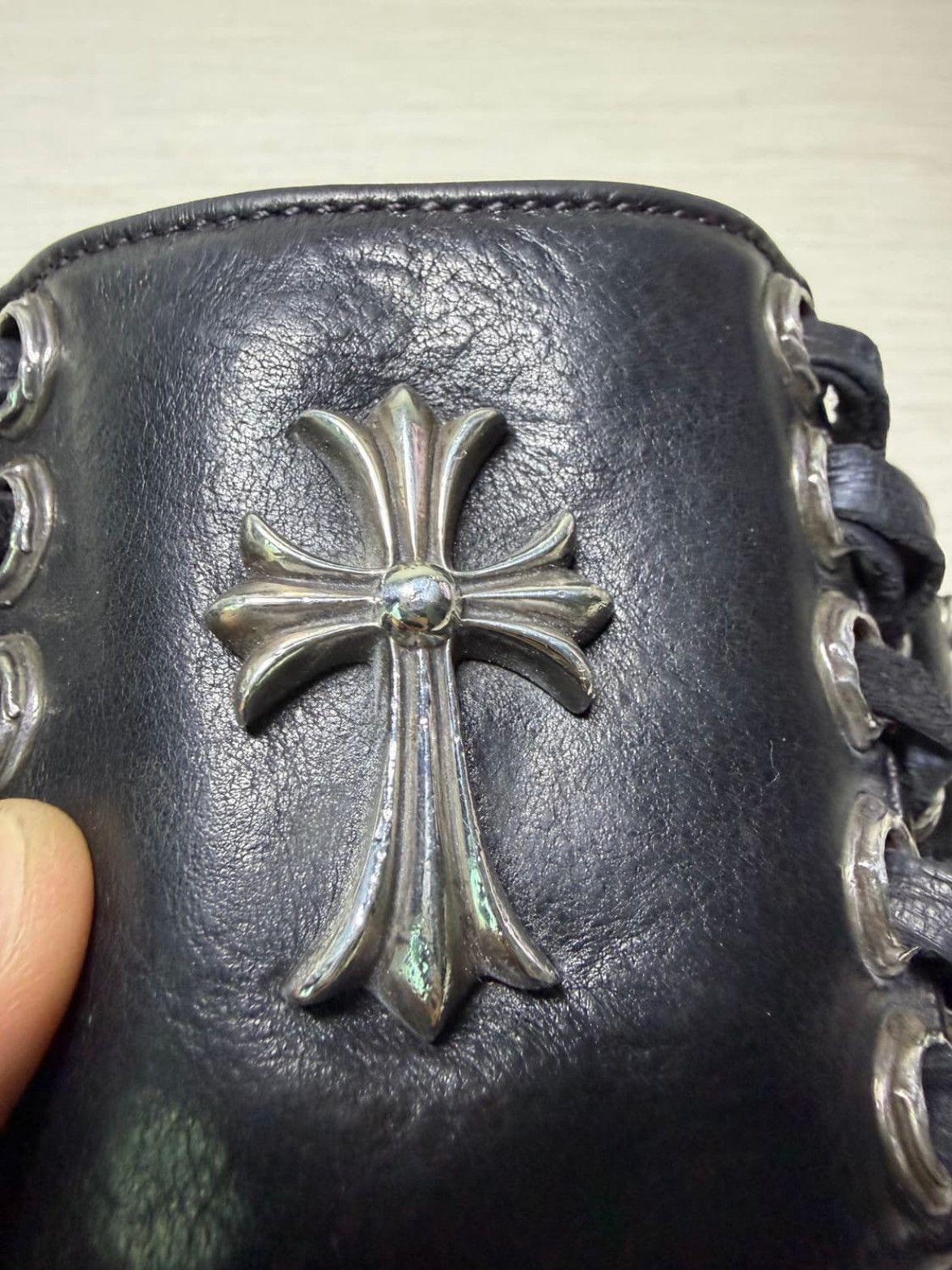 Chrome Hearts *rare*CH CROSS RYDER LEATHER BRACELET Size ONE SIZE - 3 Thumbnail